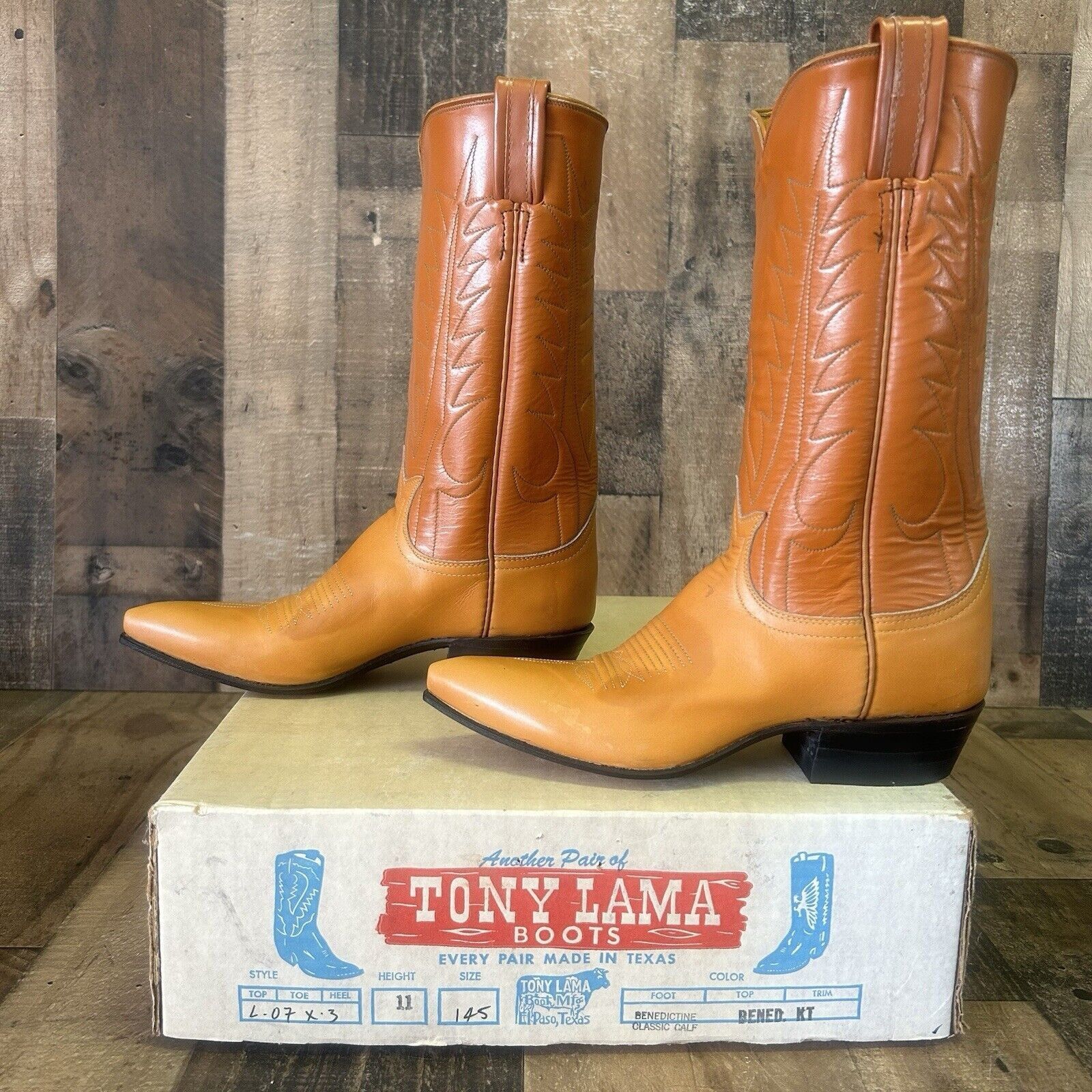 Tony Lama Tony Lama Vintage Gold Label Cowboy Boots Womens 4.5 A Size US 4.5 / IT 34.5 - 10 Thumbnail