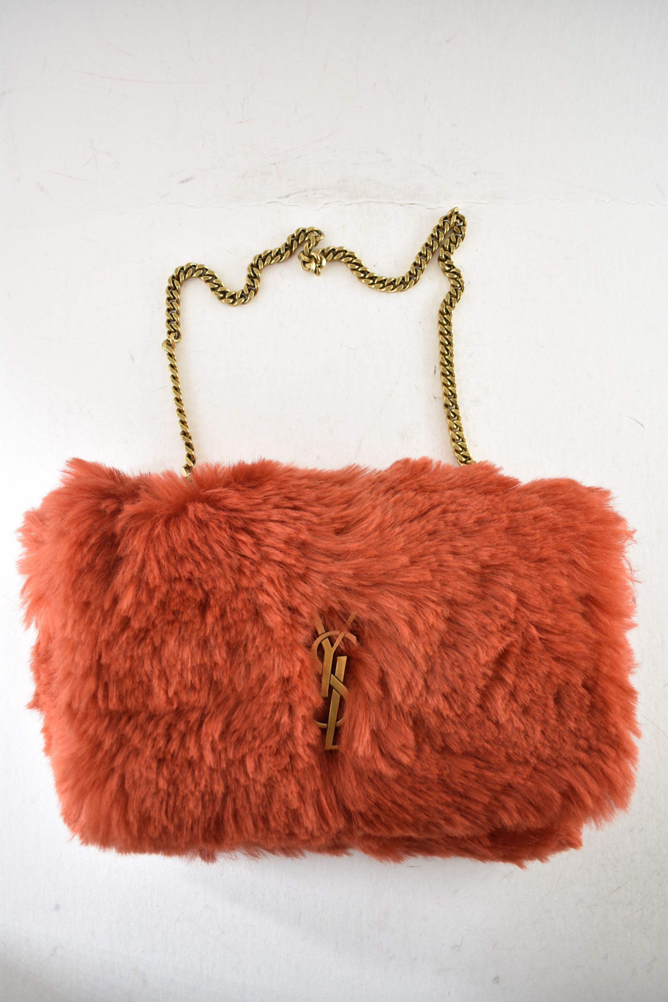 Saint Laurent Paris Small Kate YSL Logo Reversible Faux Fur Suede Shoulder Bag Size ONE SIZE - 4 Thumbnail