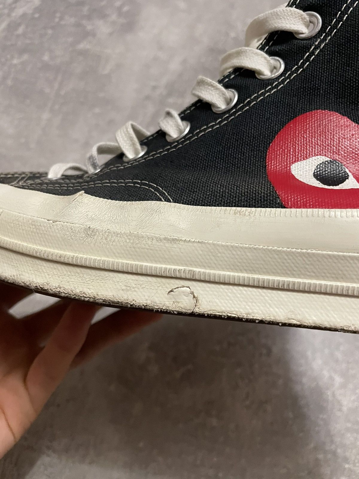 CDG by Comme des Garcons × Comme des Garcons × Converse Comme Des Garcons CDG PLAY x Converse Chuck Taylor High 42.5 Size US 9 / EU 42 - 15 Thumbnail