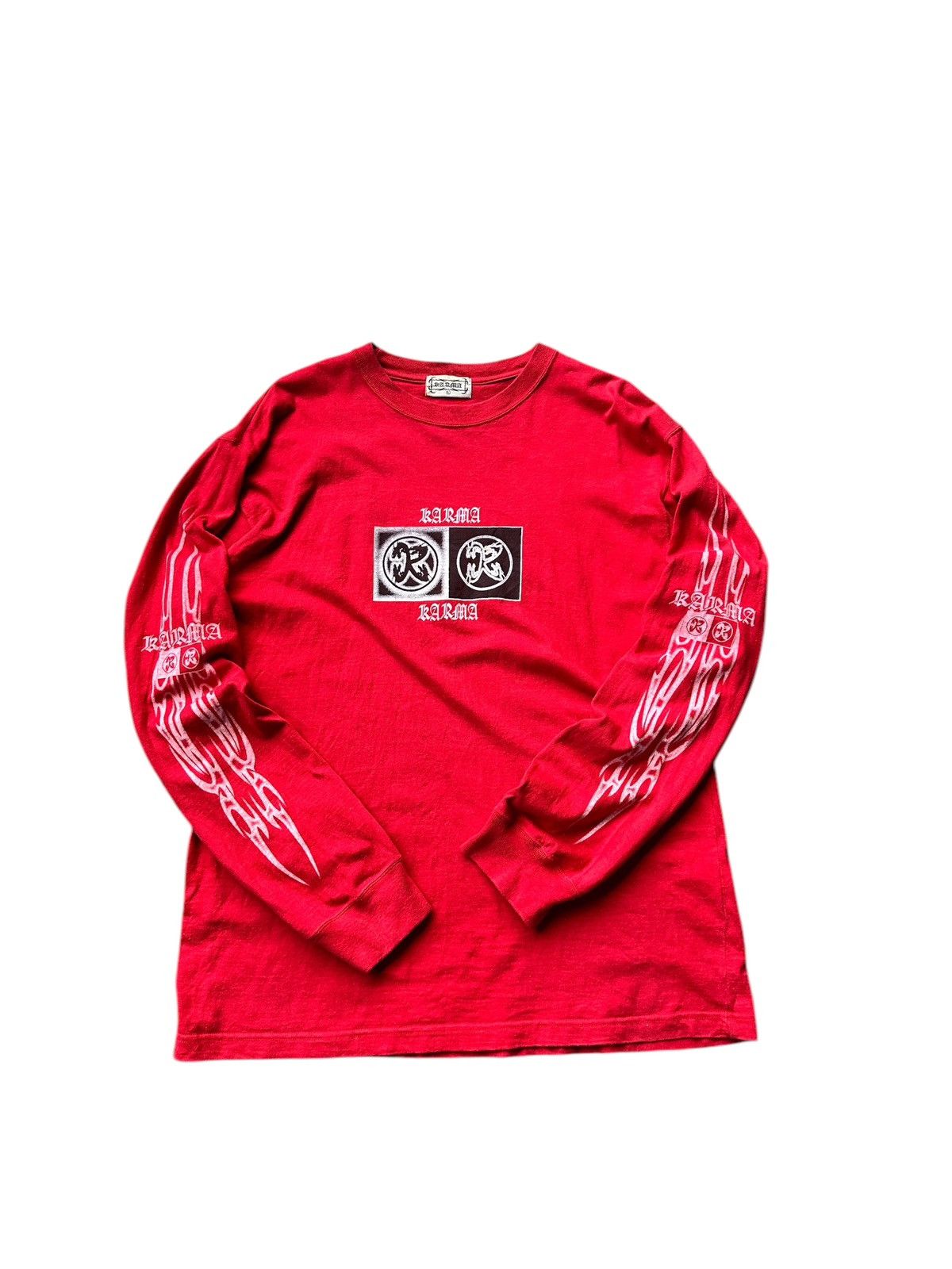 Japanese Brand Vintage Karma Japanese Brand Long Sleeve Size US L / EU 52-54 / 3 - 4 Thumbnail