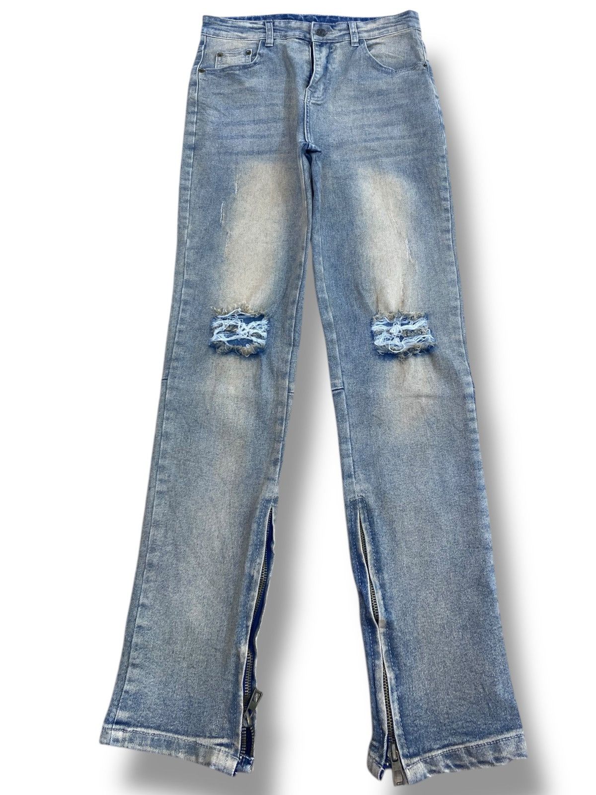 Japanese Brand Japanese Brand Mid Rise Ripped Style Zipper Jeans Size US 28 / EU 44 - 1 Thumbnail