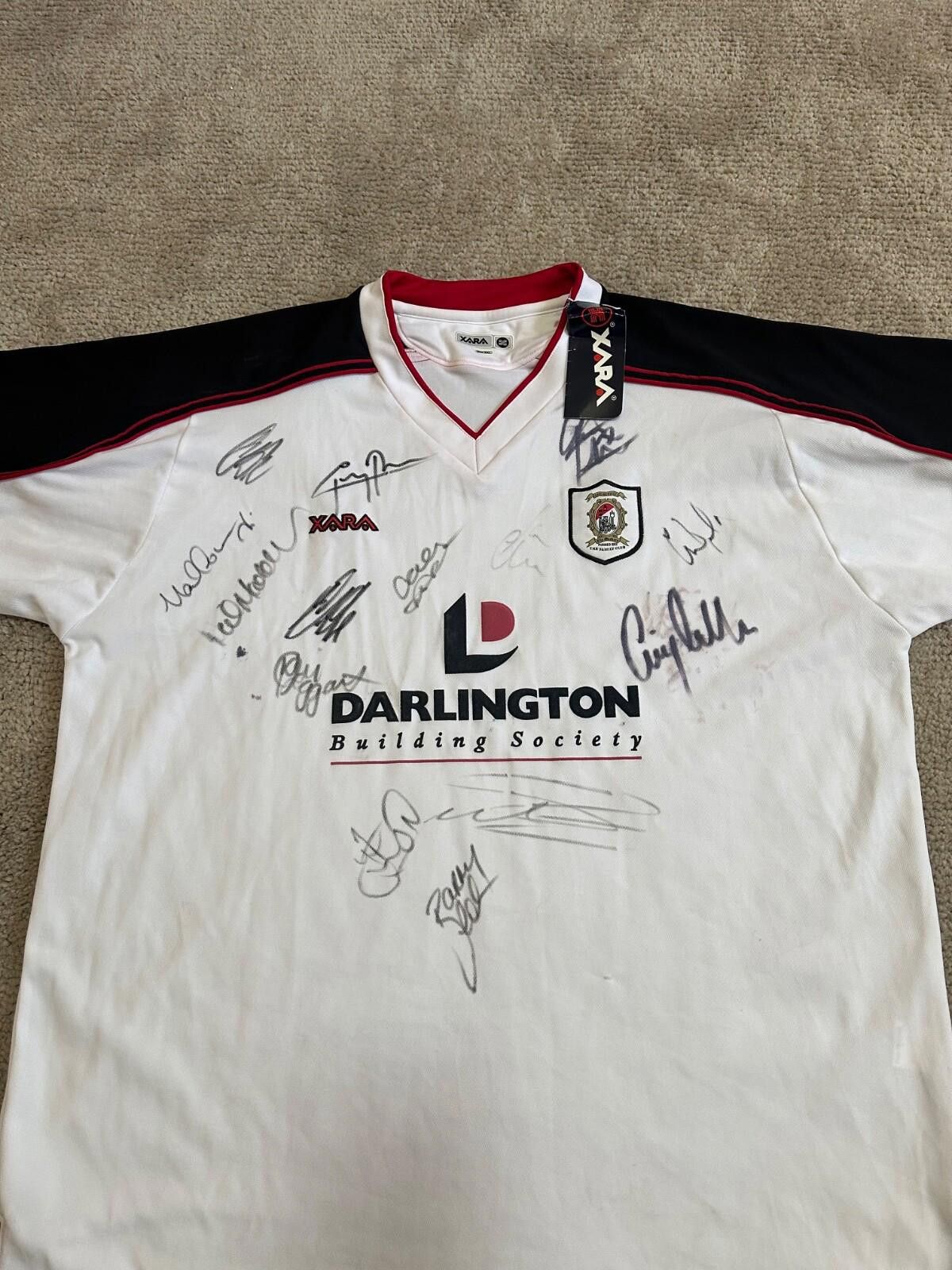 Xray Footwear Darlington 2000/02 Home Football Soccer Shirt Jersey Vintage Size US XL / EU 56 / 4 - 3 Thumbnail