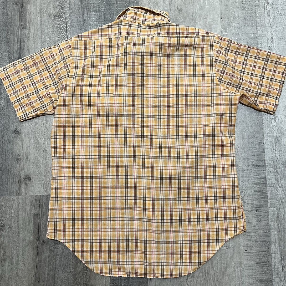 Vintage VTG Moving-Up Beige Plaid Short Sleeve Cotton Button Shirt Size US M / EU 48-50 / 2 - 3 Thumbnail