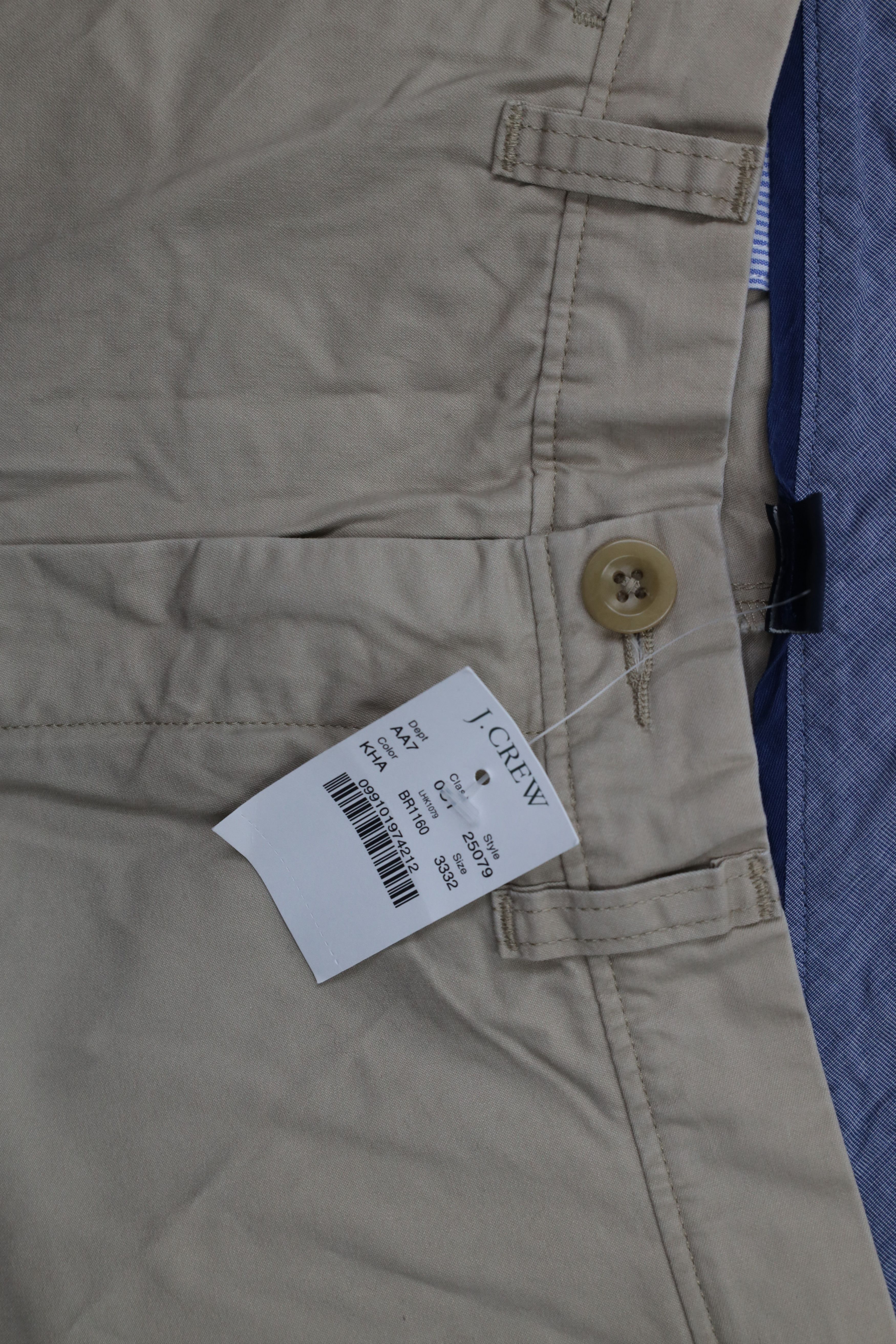 J.Crew × Vintage New J Crew Straight Leg Cotton Chino Pants Trousers Beige Size US 33 - 5 Thumbnail