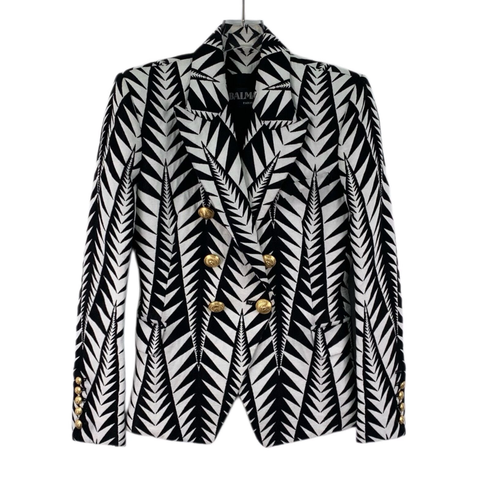 Balmain Balmain Geometric Pattern Double Breasted Blazer 40 Size M / US 6-8 / IT 42-44 - 1 Thumbnail