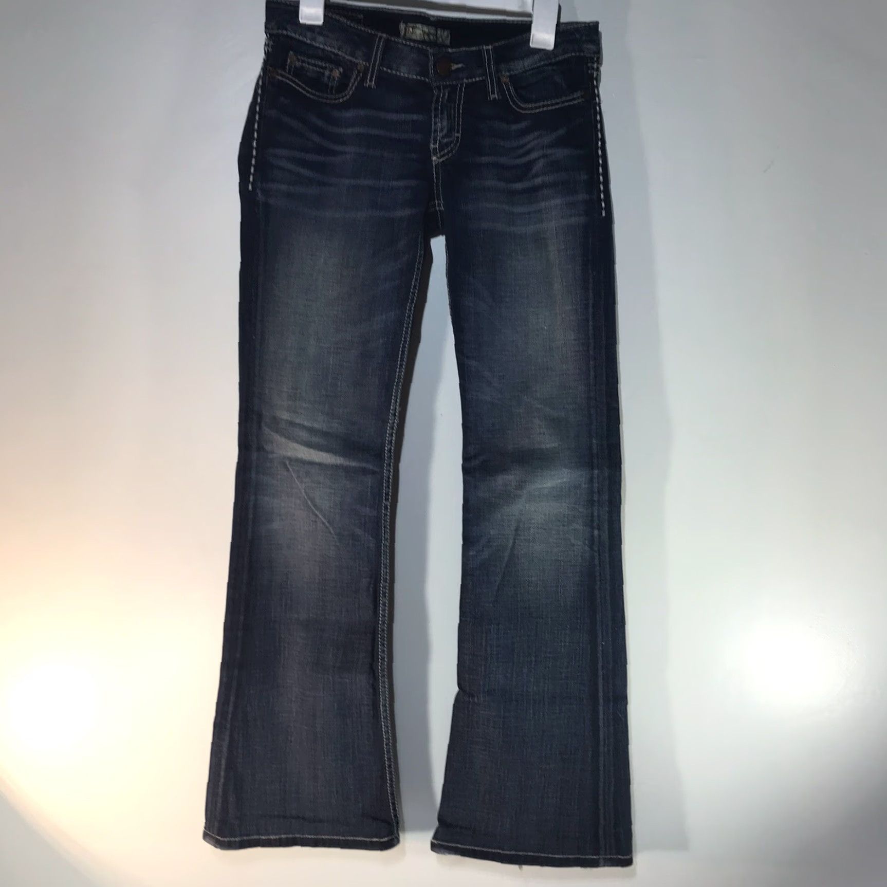 BKE BKE Sabrina Wide Leg Jeans Womens Size 26 Dark Faded Blue Denim Size 26" / US 2 / IT 38 - 2 Thumbnail