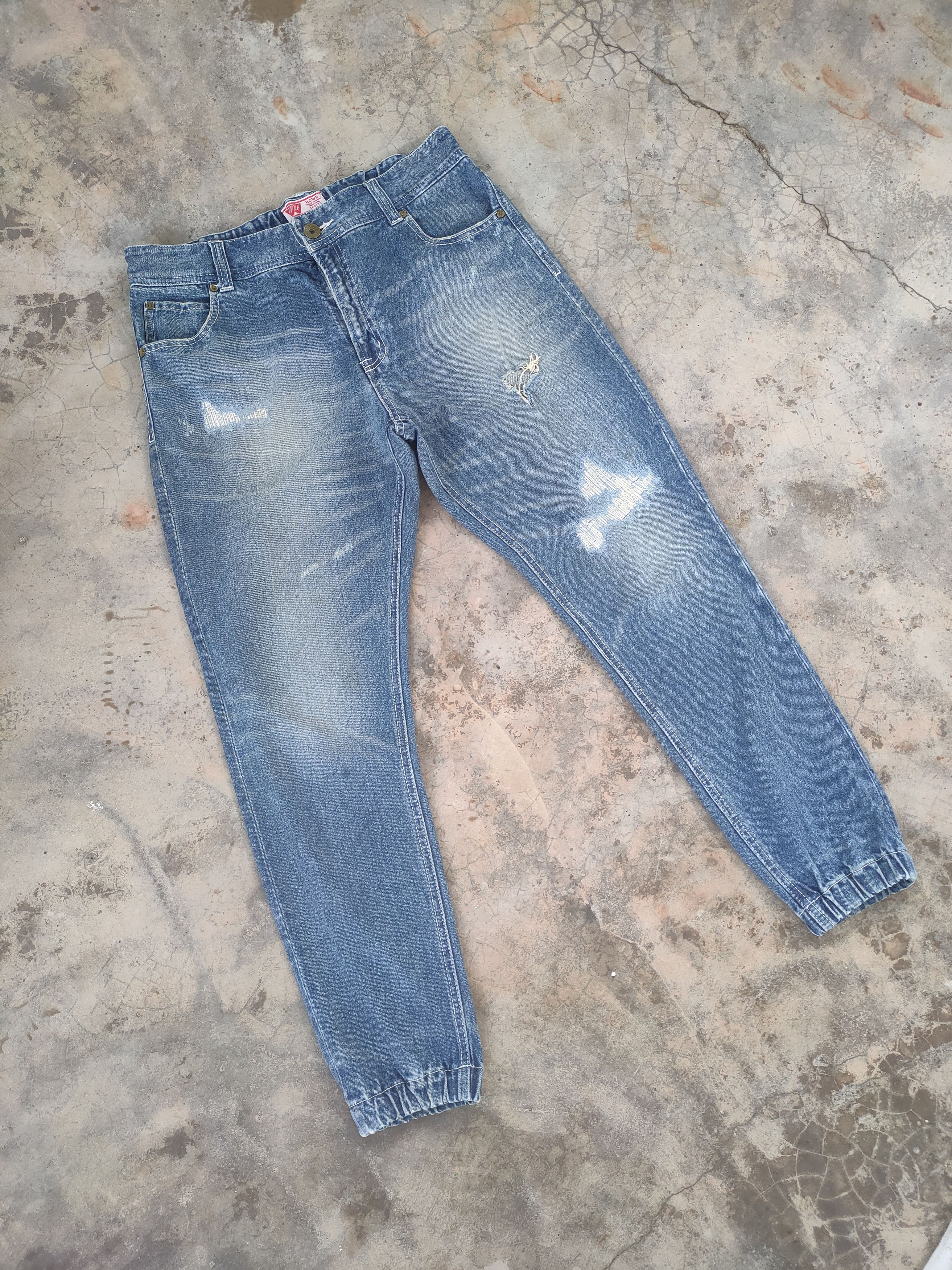 Japanese Brand W34 VINTAGE JAPANESE FADED DISTRESSED RIPPED JEANS PANTS Size US 34 / EU 50 - 2 Thumbnail