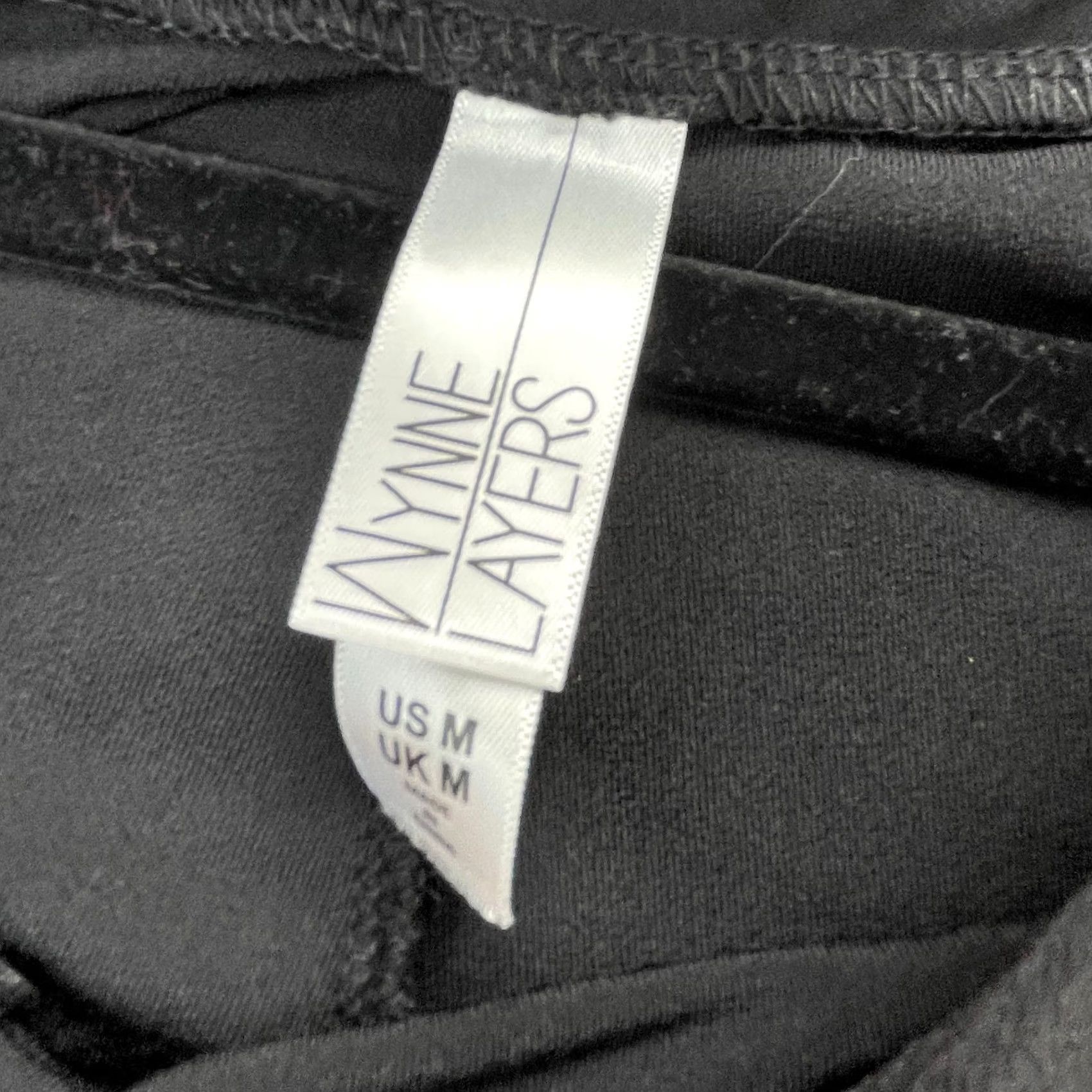 Vintage WynneLayers Pants Womens Medium Black Luxe Crepe Joggers Stretch Tapered Leg Size 32" / US 10 / IT 46 - 3 Thumbnail