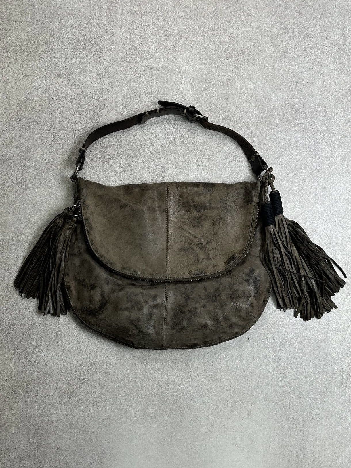Vintage Allsaints Genuine Leather Jack's Place Bag Y2K