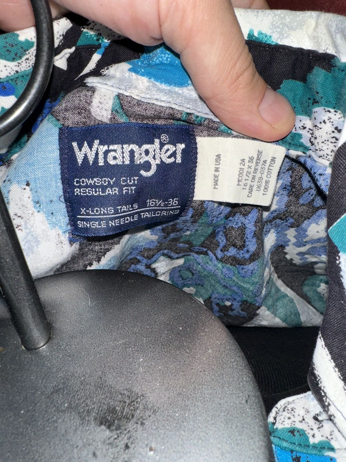Vintage × Wrangler Vintage Wrangler Shirt 90s Abstract Brushpopper Cowboy Grail Size US L / EU 52-54 / 3 - 4 Thumbnail