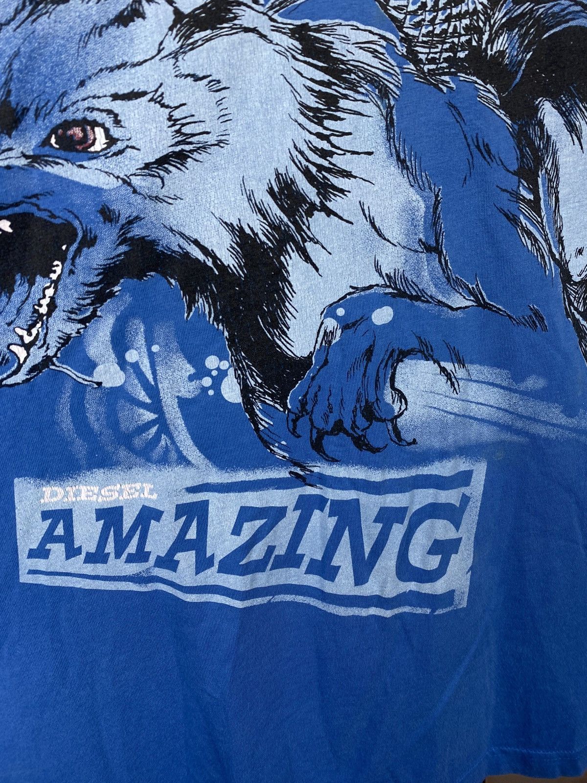 Diesel 🐺Vintage 90s T-Shirt Diesel Wold Amazing Movie Logo Tee🐺 Size US XXL / EU 58 / 5 - 6 Thumbnail