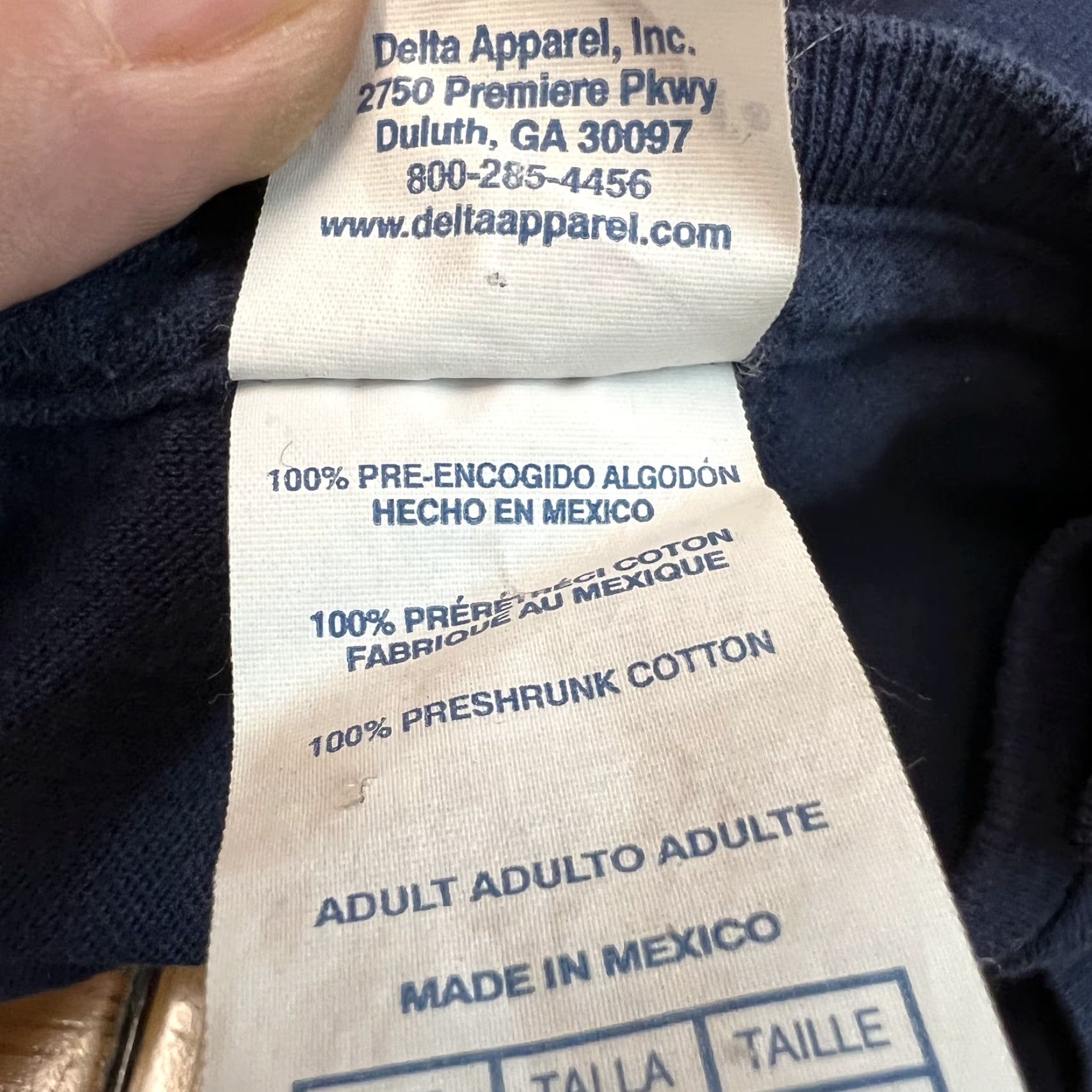 Delta Delta Shirt Mens XL Blue Spelled Backwards Is Tacocat Pro Weight Pullover T Shirt Size US XL / EU 56 / 4 - 5 Thumbnail