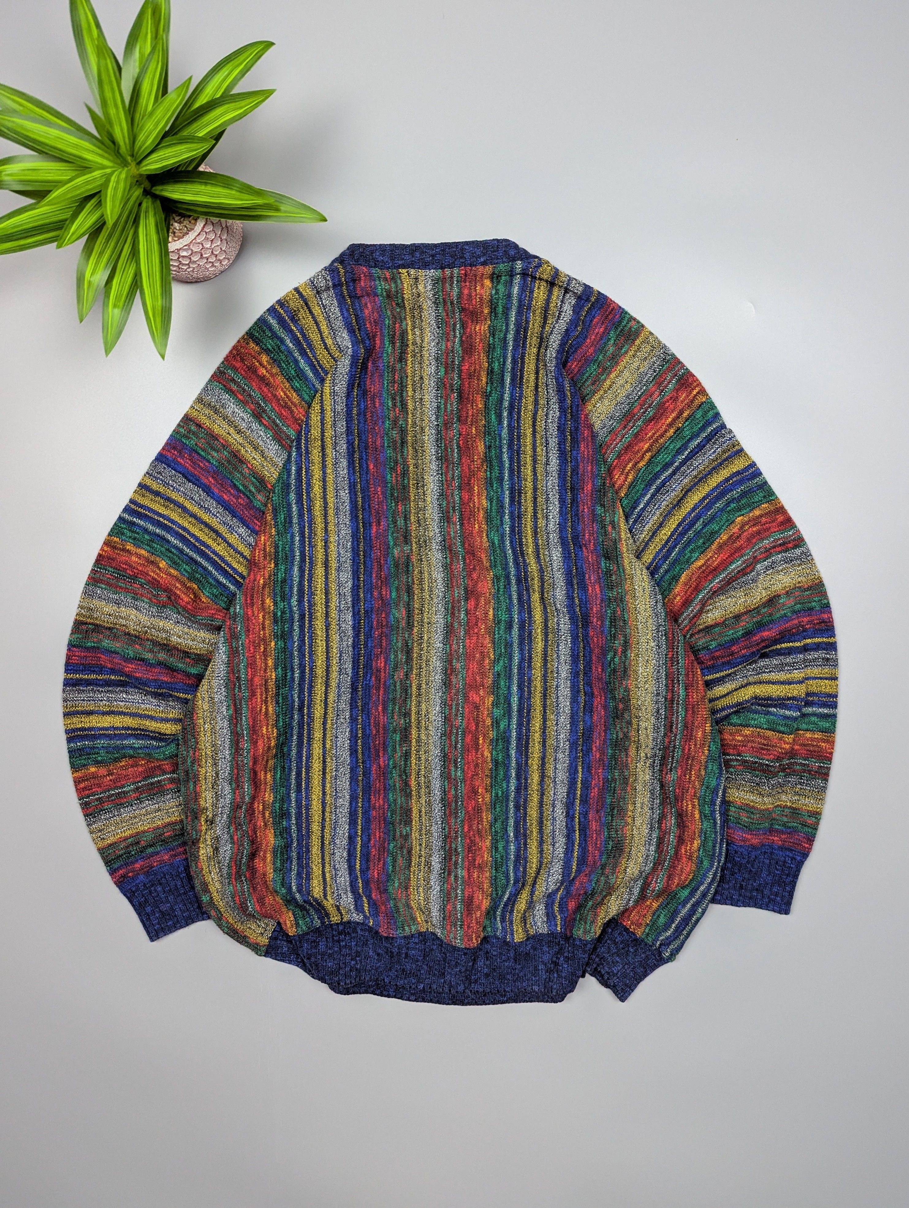 Vintage 90s Coogi Style Textured Sweater Cotton Traders Pullover Size US L / EU 52-54 / 3 - 8 Thumbnail