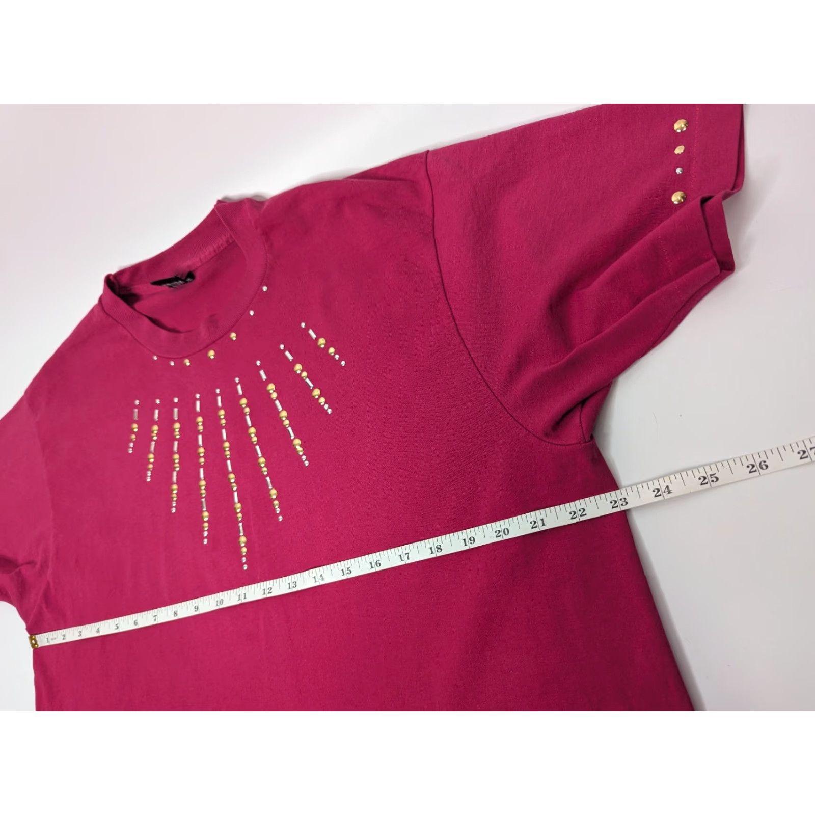 Vintage VINTAGE Screen Stars T-Shirt Shirt Unisex Adults XL Pink 90s Beaded Animal Print Crew Neck Short Sleeve Cotton Blend Size US XL / EU 56 / 4 - 6 Thumbnail