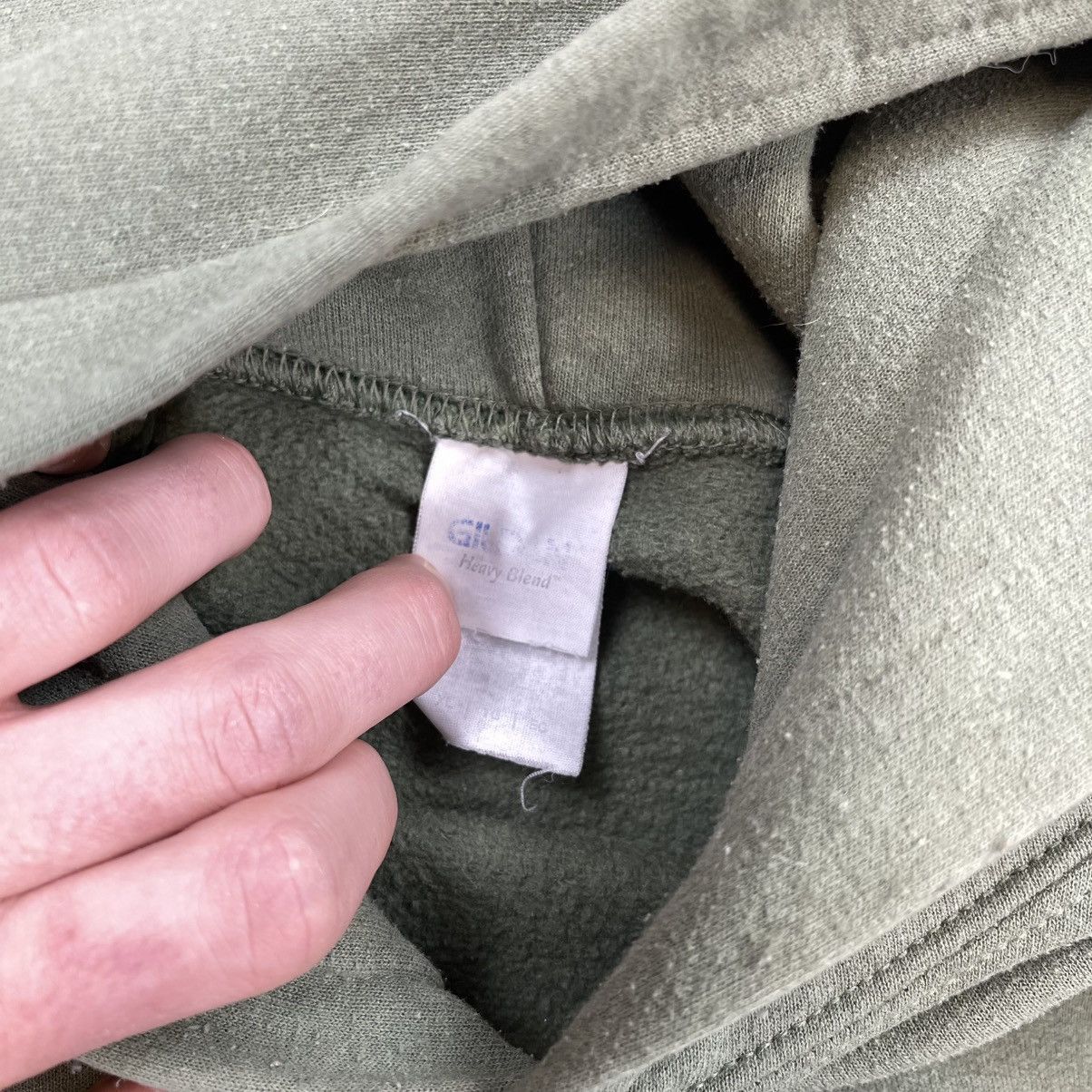 Vintage BASIC BLANK BOXY HOODIE HEAVYWEIGHT OLIVE GREEN Size US XL / EU 56 / 4 - 7 Thumbnail