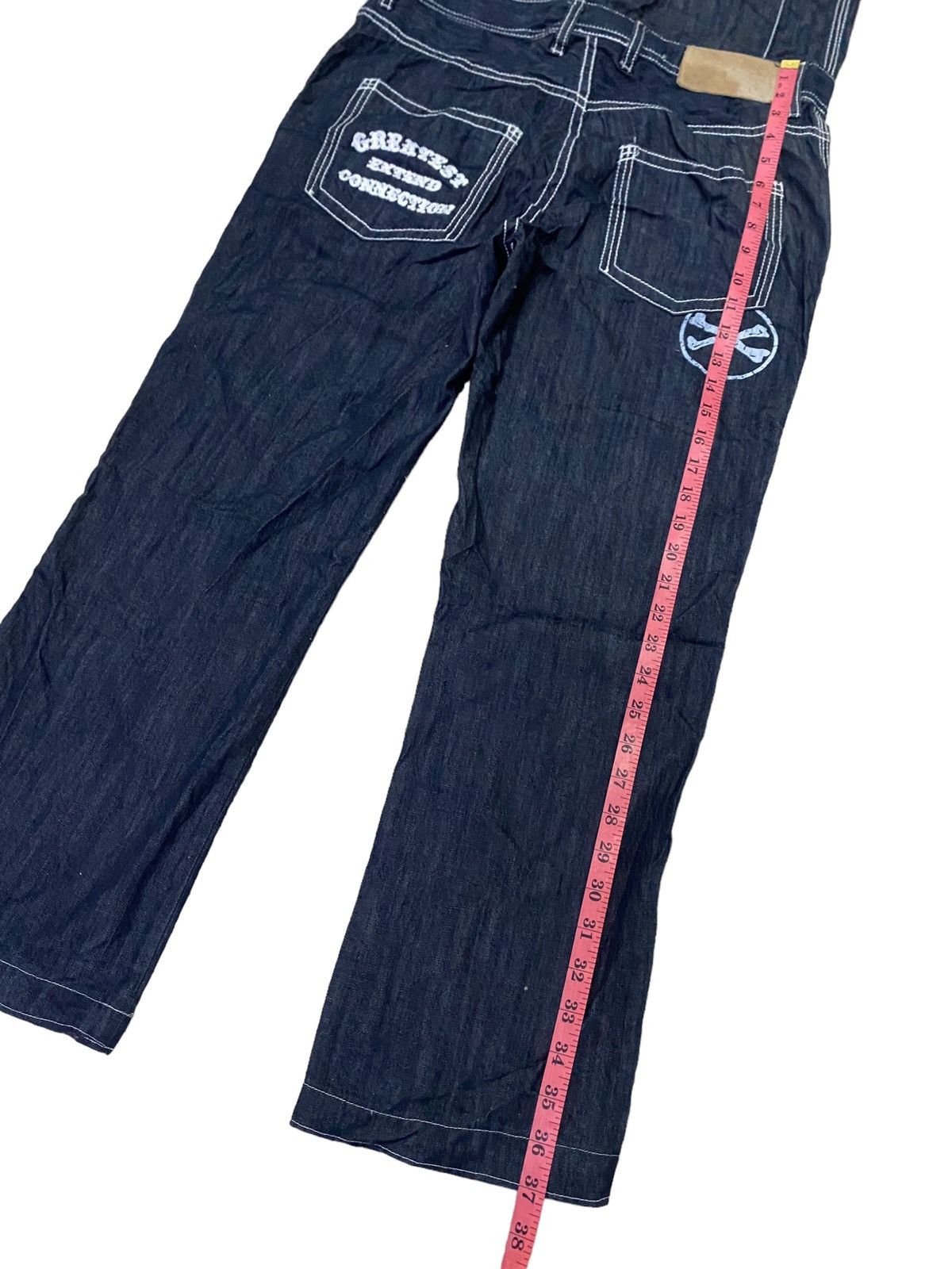 Japanese Brand 💥Vtg Japanese Brand Back Star Overalls Denim Size 34" / US 12 / IT 48 - 6 Thumbnail