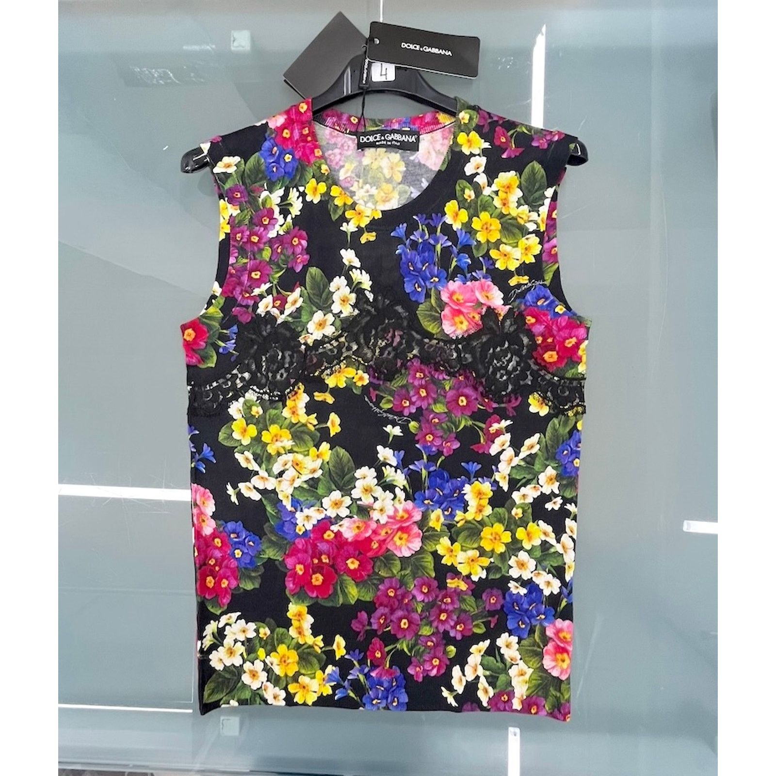 Dolce & Gabbana Dolce & Gabbana Floral cashmere lace sleeveless top Multi 42 Size M / US 6-8 / IT 42-44 - 6 Thumbnail