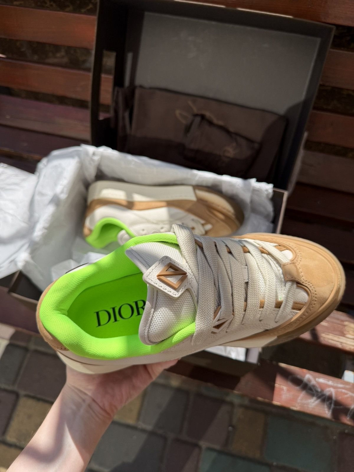Dior × Travis Scott Dior x Travis Scott Cactus Jack B713 Jack' Cream Size US 8 / IT 38 - 2 Thumbnail