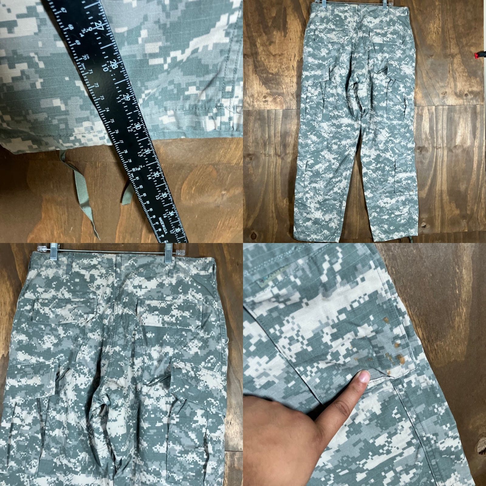 Vintage Army Combat Mens Trousers Green Camouflage Uniform Digicam Medium Regular Pants Mens Green Camouflage Digicam Medium Regular Size US 31 - 8 Thumbnail