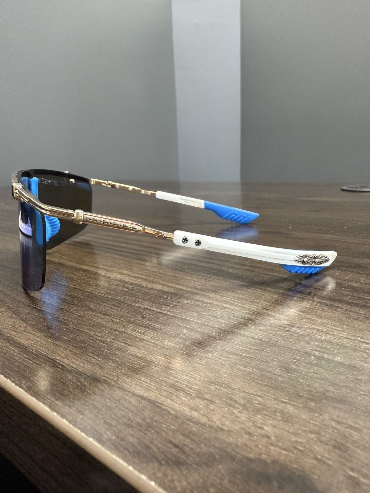Chrome Hearts Chrome Hearts Clitanic Sunglasses Blue Size ONE SIZE - 4 Thumbnail