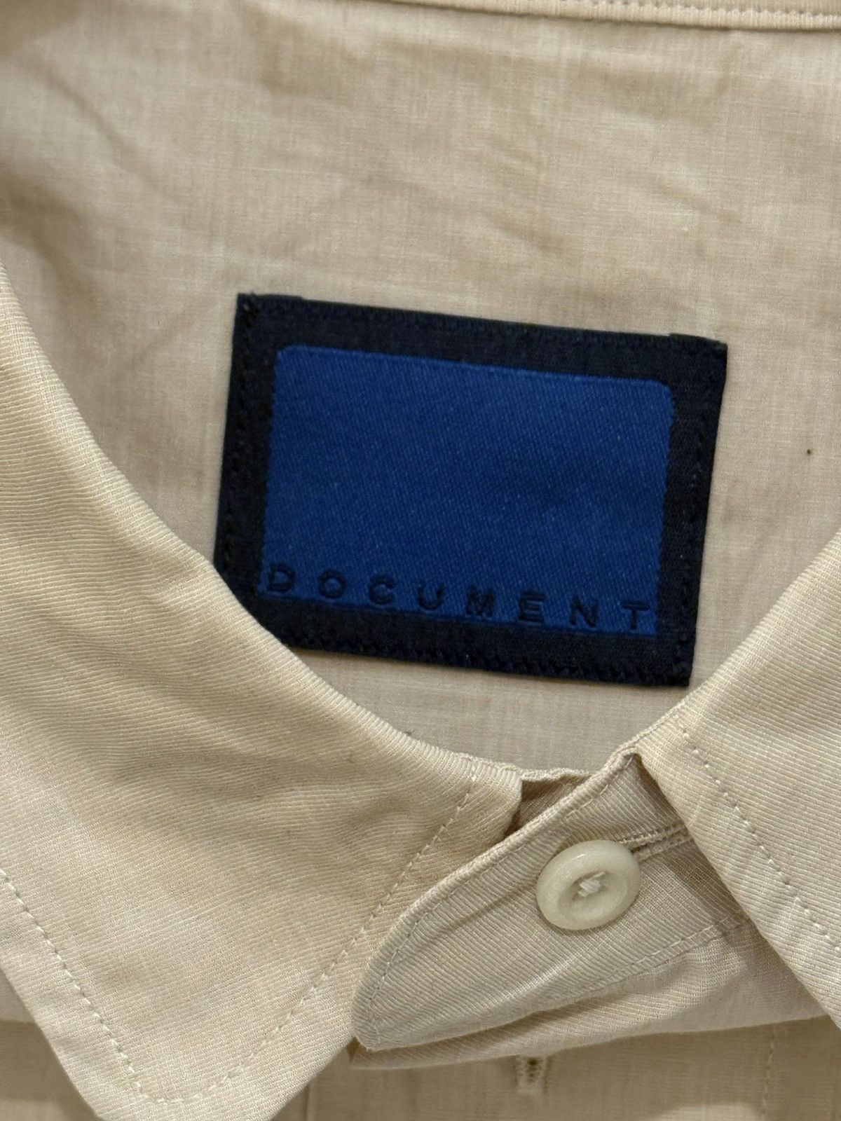 Document Document Double Pocket Oversized Beige Shirt Size US XL / EU 56 / 4 - 3 Thumbnail