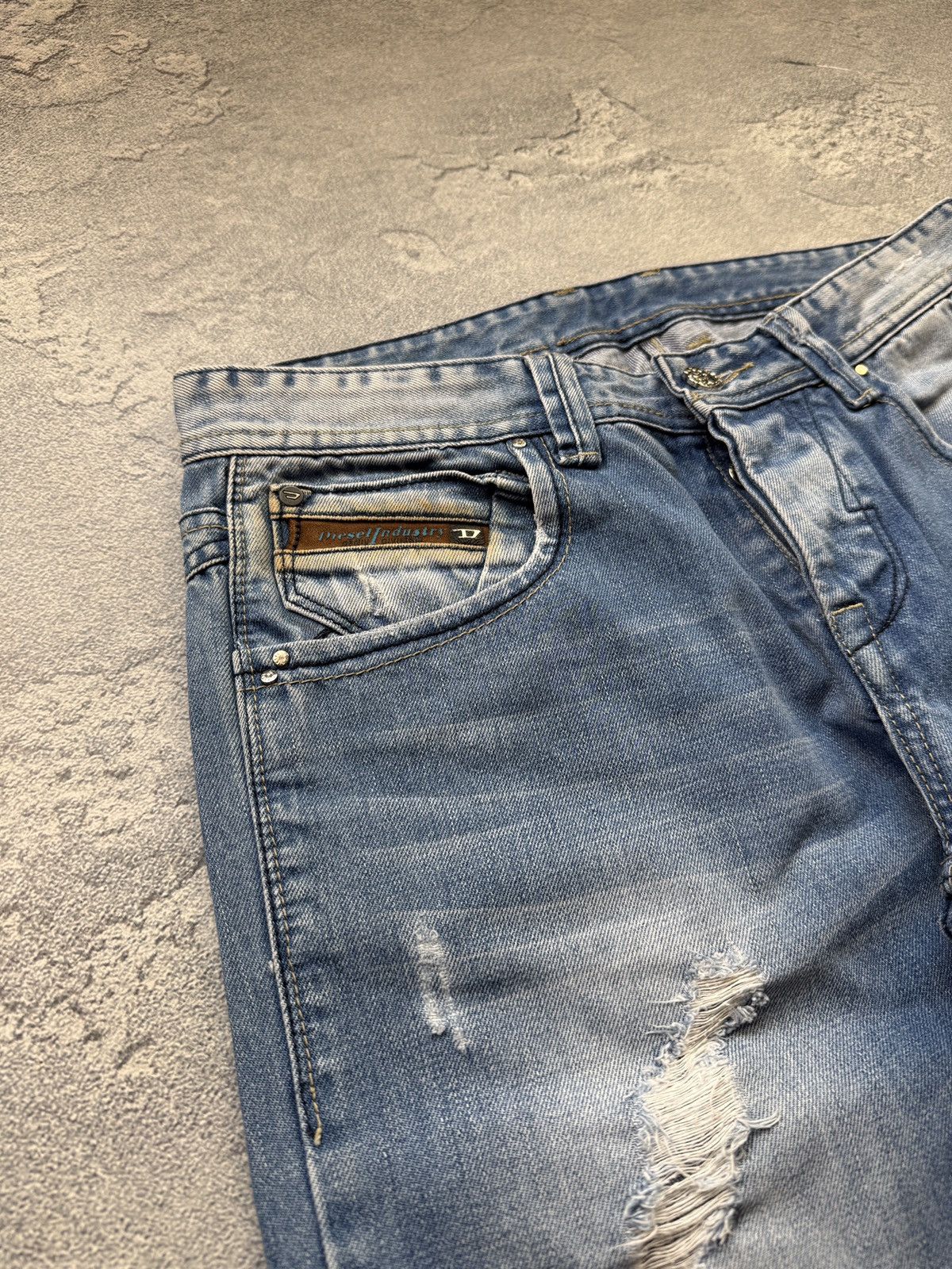 Diesel Vintage Diesel Jeans Distressed Faded Flared Wide Baggy Y2K Size US 33 - 3 Thumbnail