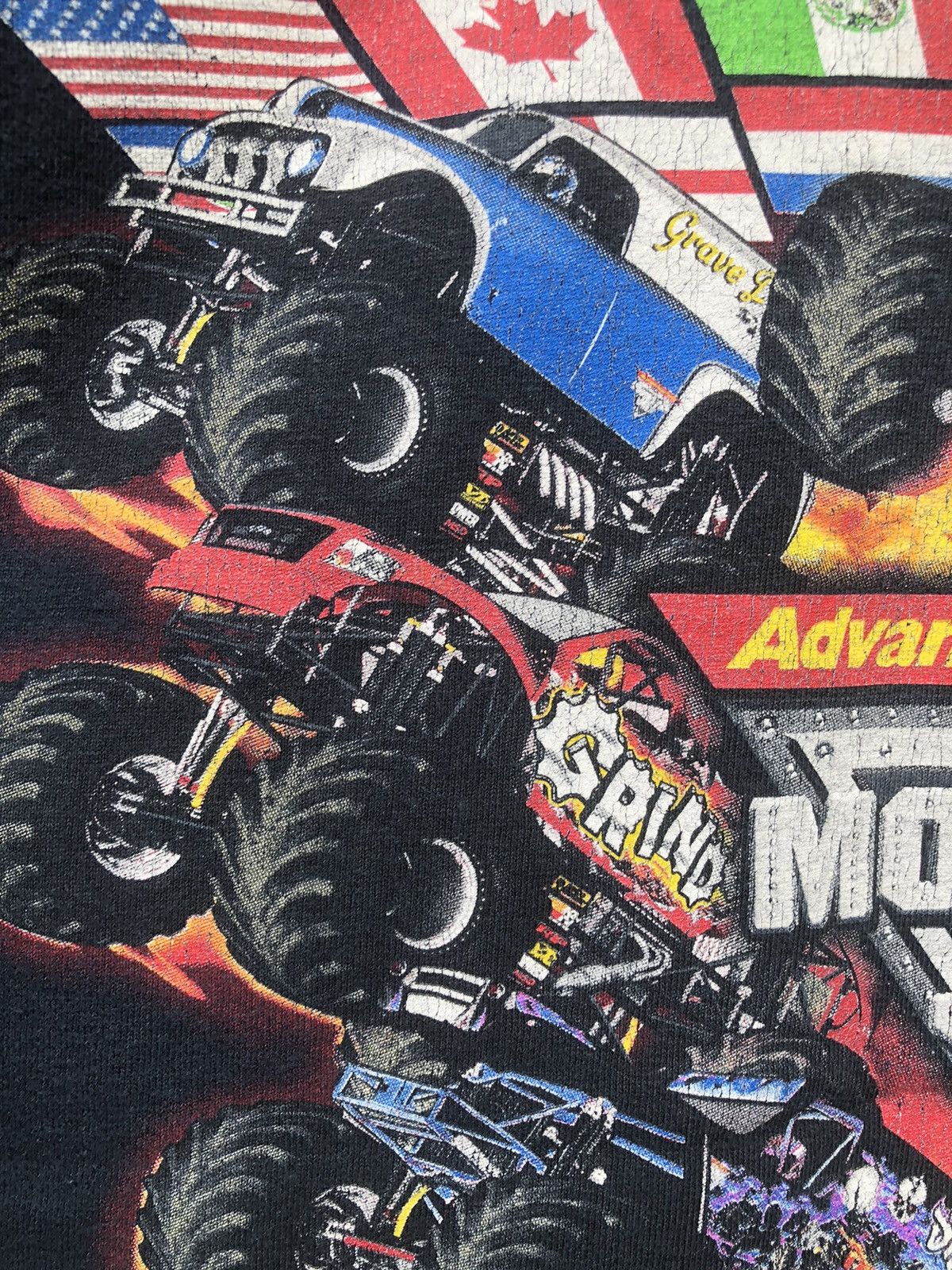 NASCAR × Vintage Vintage Y2K Tour Of Distruction Monster Jam Tshirt Size US M / EU 48-50 / 2 - 10 Thumbnail
