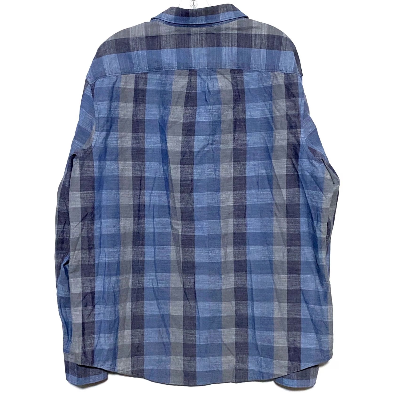 Vintage Penguin Heritage Slim Fit Button Shirt Mens 2XL Blue Gray Plaid Check Pocket Shirt Size US XXL / EU 58 / 5 - 3 Thumbnail