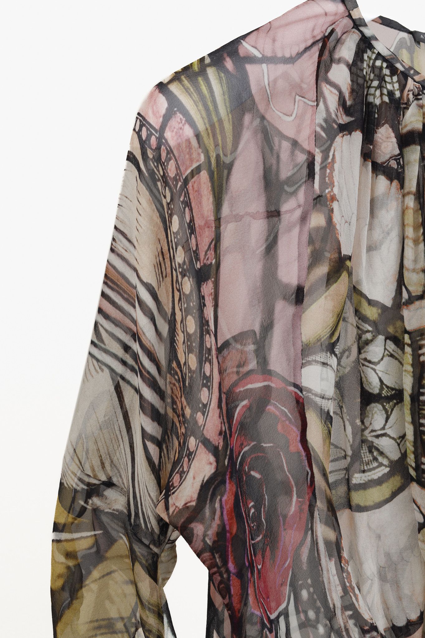Alexander McQueen Alexander McQueen Stained Glass Floral Pinks Silk Blouse Size M / US 6-8 / IT 42-44 - 5 Thumbnail