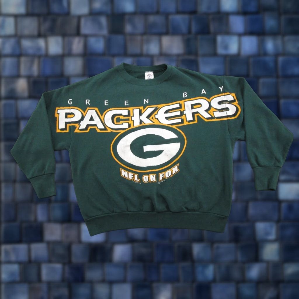 Delta VINTAGE 1997 Green Bay Packers NFL On Fox Sweatshirt XL 1990s Cotton Mens NFL Shirt Size US XL / EU 56 / 4 - 1 Thumbnail