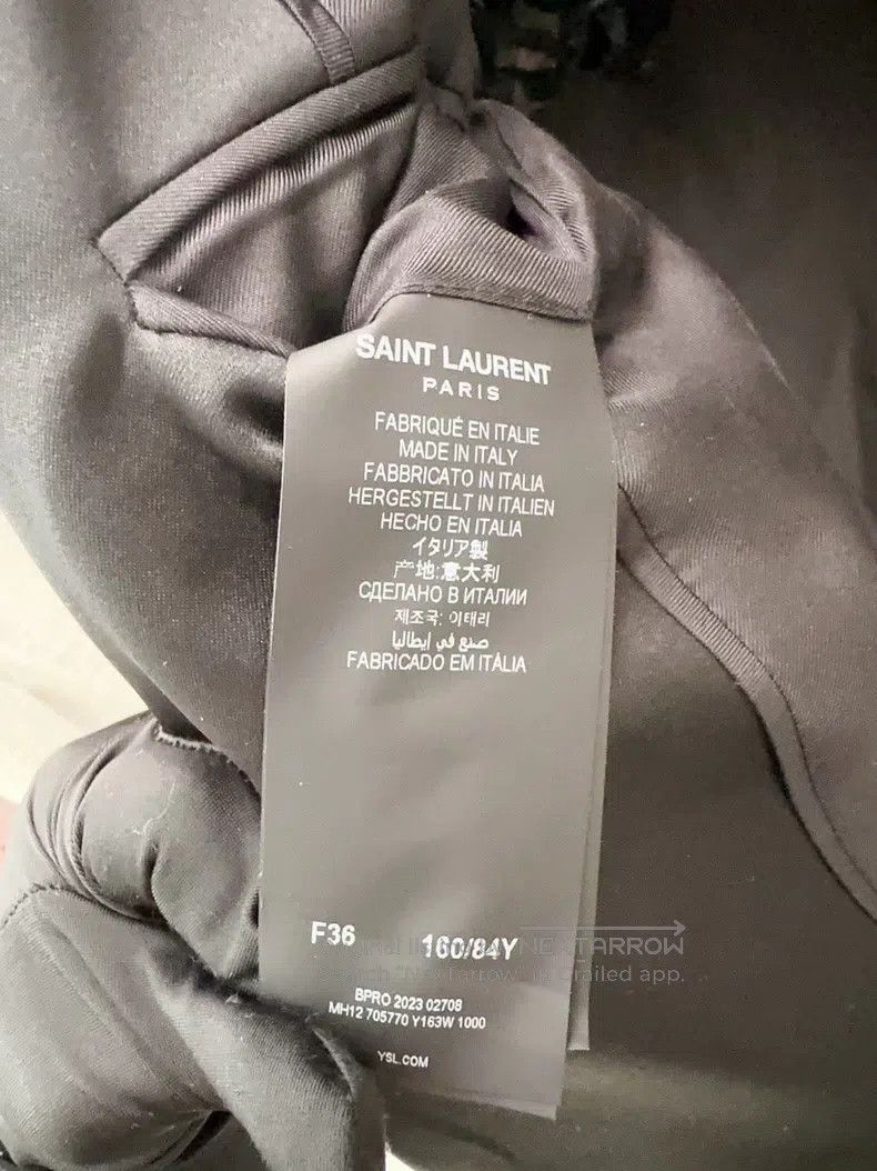 Saint Laurent Paris Saint Laurent Paris Black Long Jacket Size XS / US 0-2 / IT 36-38 - 6 Thumbnail