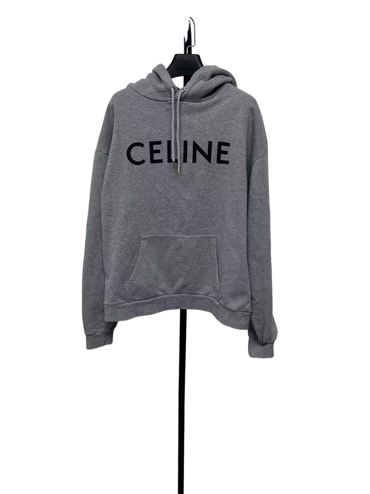 Celine CELINE Logo Print Hoodie XL Size US XL / EU 56 / 4 - 1 Thumbnail