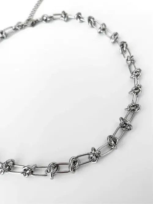 Jewelry Punk Rock Thorns Knot Chains Choker Necklace Size ONE SIZE - 2 Thumbnail