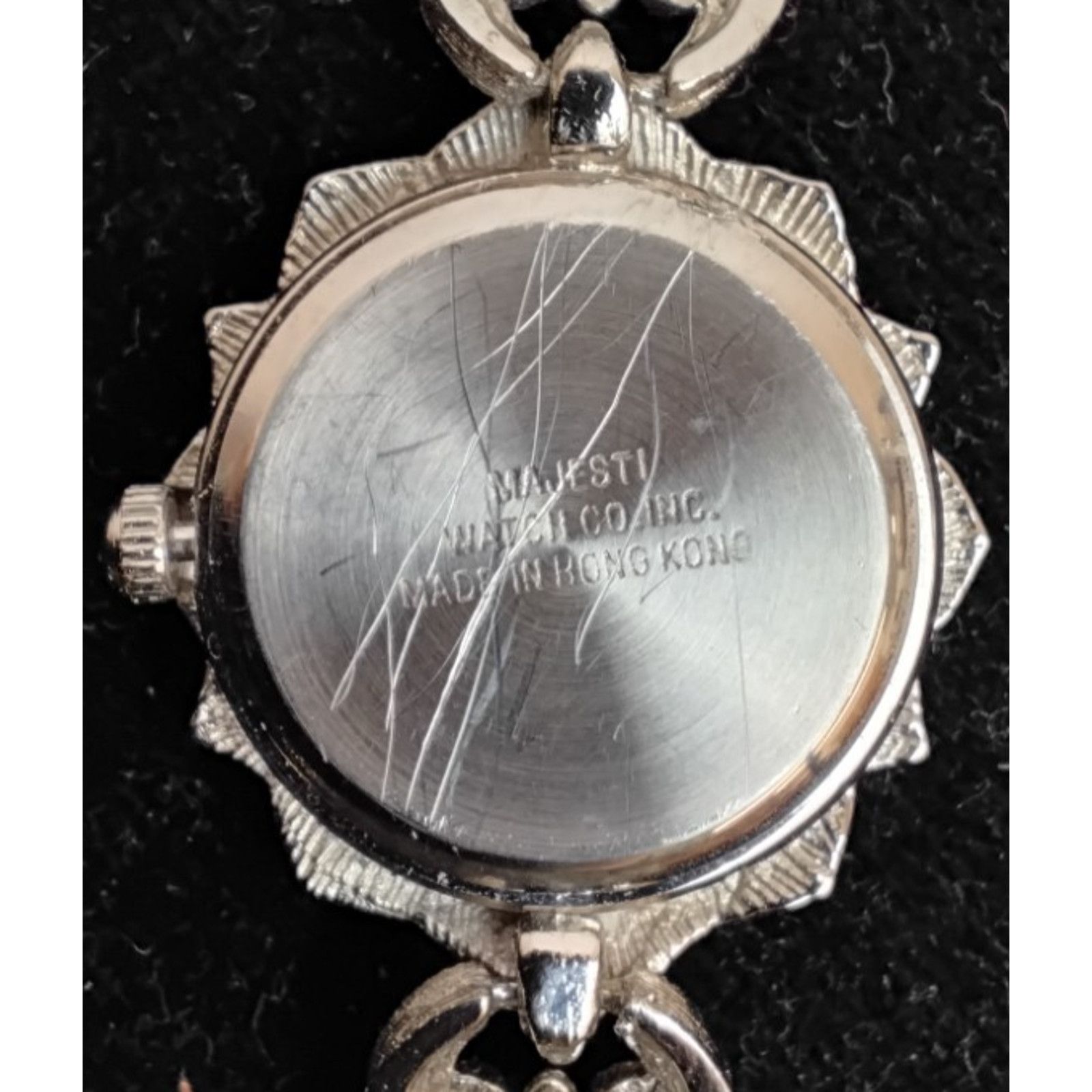Other Majestron Ladies Watch Silver Tone Gemmed Vintage Hong Kong Size ONE SIZE - 6 Thumbnail