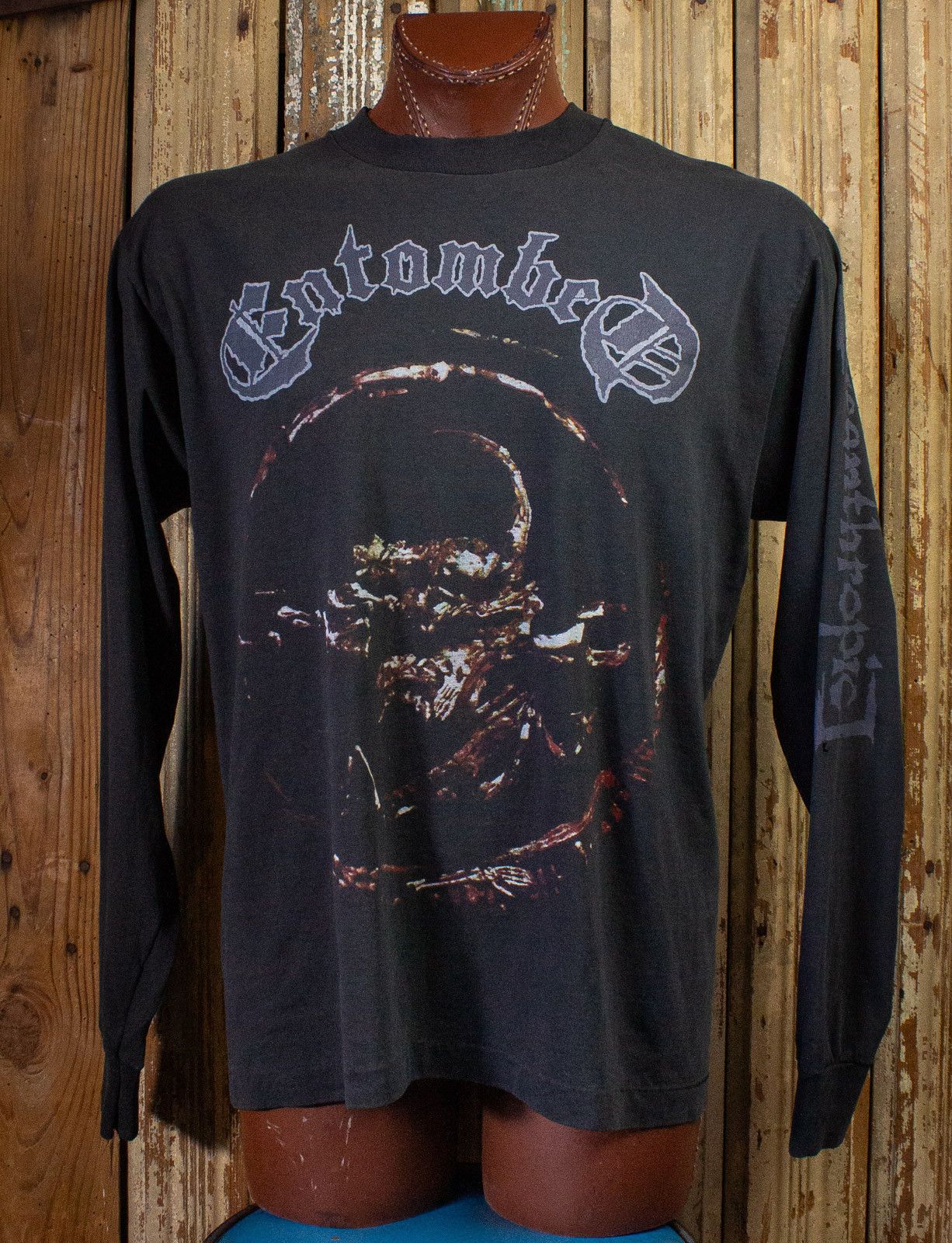 image of Band Tees x Vintage Entombed Misanthropic Long Sleeve Concert T Shirt 1993 in Black, Men's (Size XL