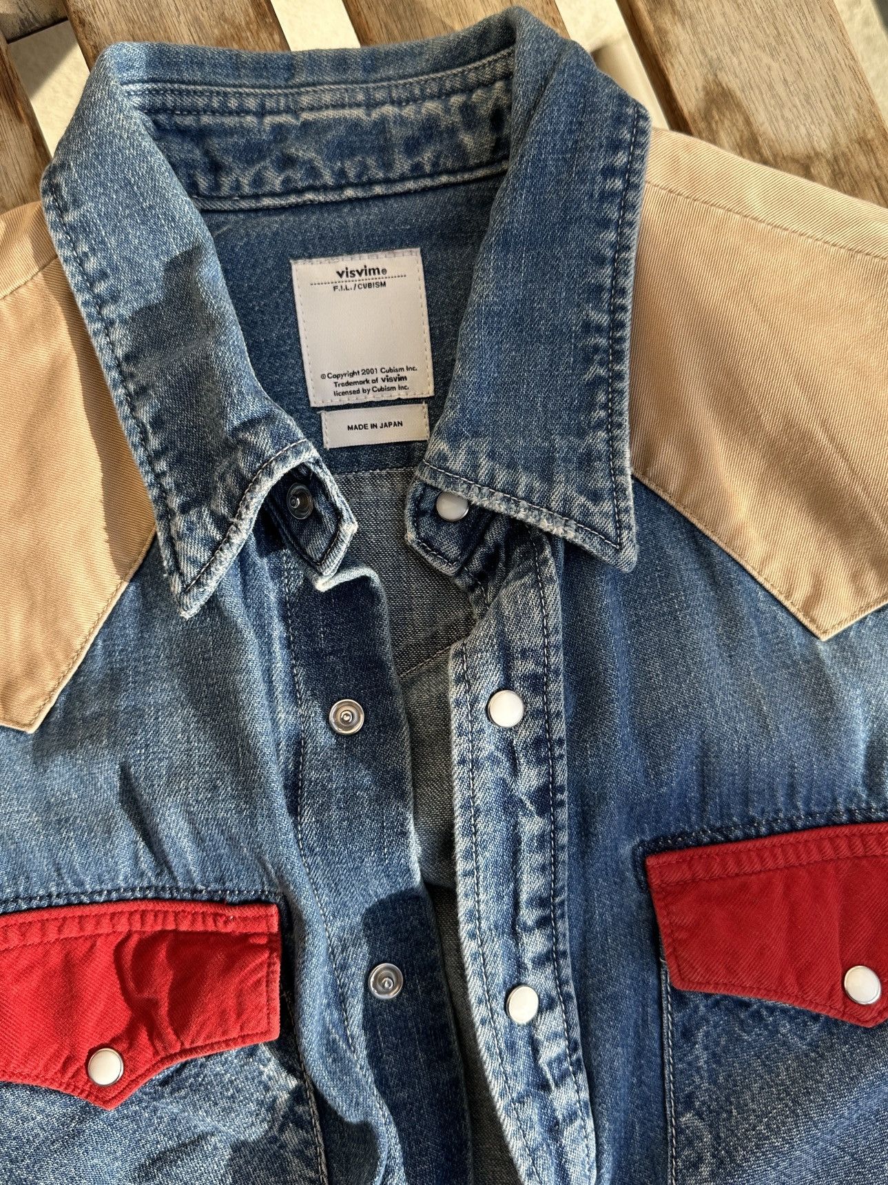 Visvim Visvim Denim Western Shirt – Made in Japan – Size 1 Size US S / EU 44-46 / 1 - 1 Thumbnail