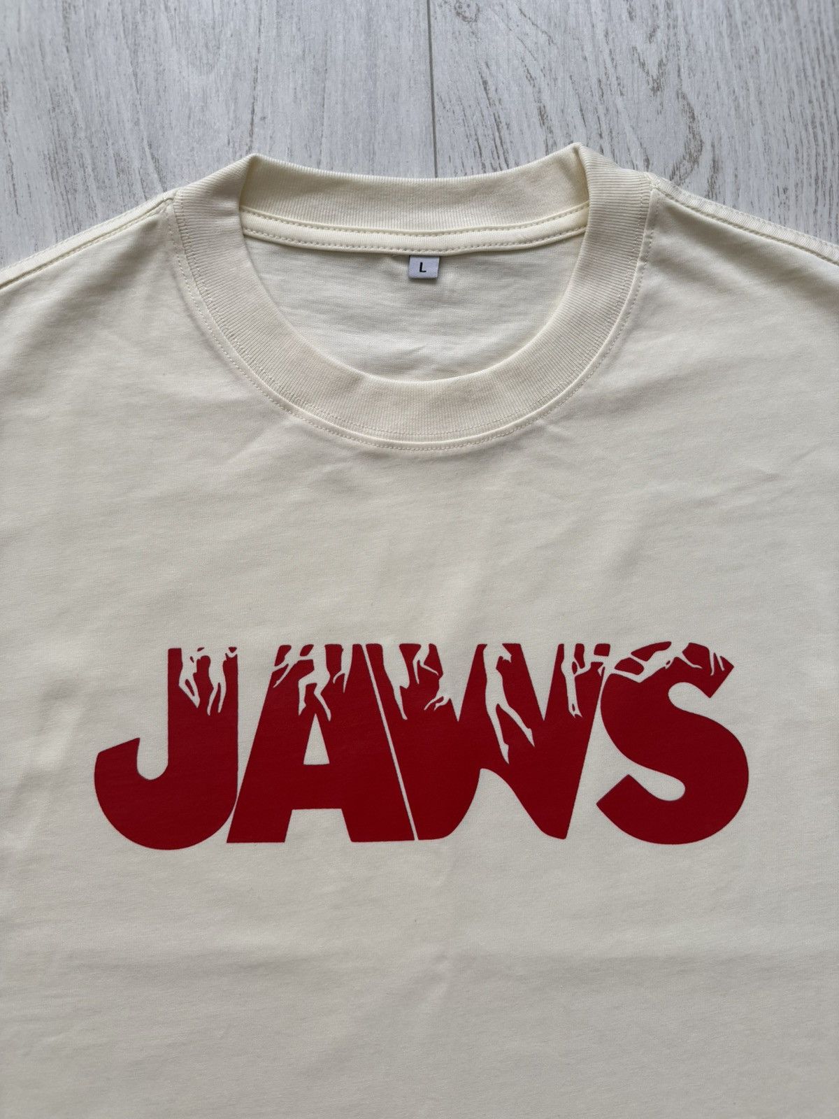 Other Jaws T-Shirt Vintage Retro Boxy Custom Creme L Size US L / EU 52-54 / 3 - 2 Thumbnail