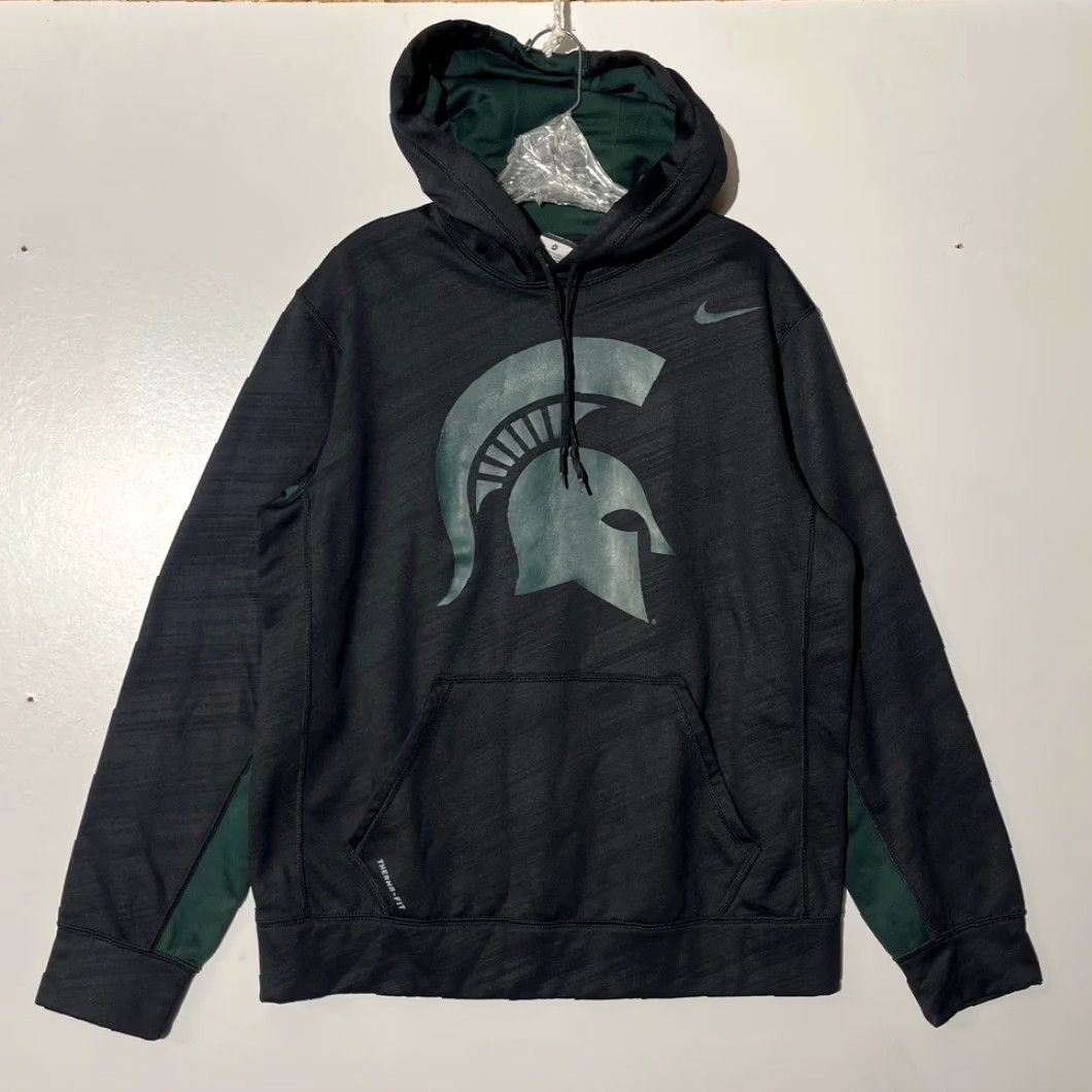 Nike Nike Michigan State Spartans Therma Fit Hoodie Pullover Mens M Gray Sweatshirt Size US M / EU 48-50 / 2 - 2 Thumbnail