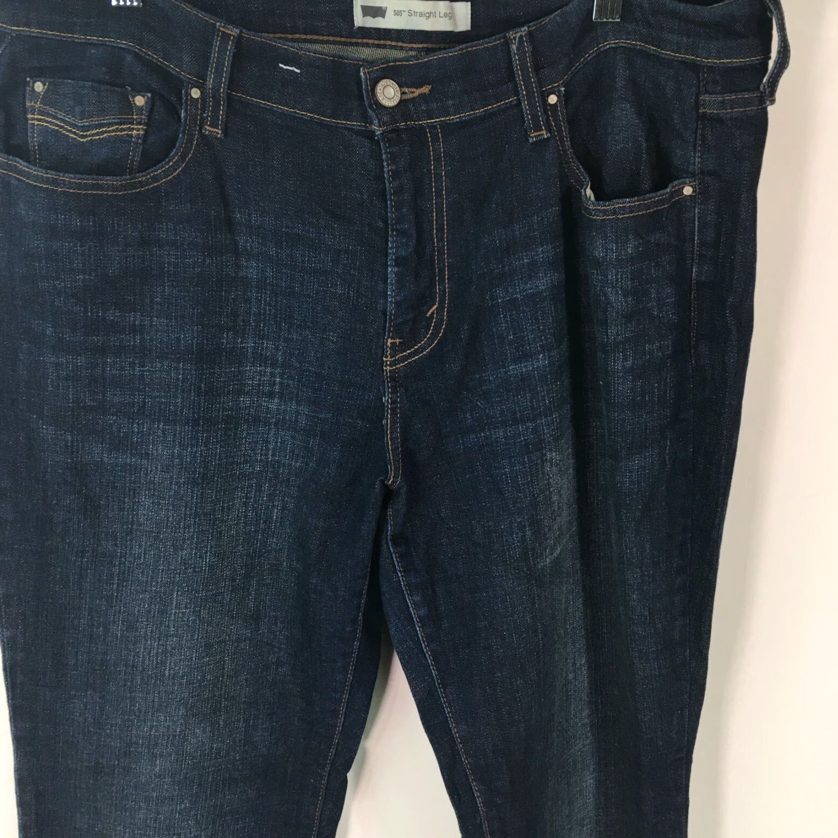 Levi's Levi's 505 Jeans Regular 32x30 Blue Denim Mens Size US 32 / EU 48 - 2 Thumbnail