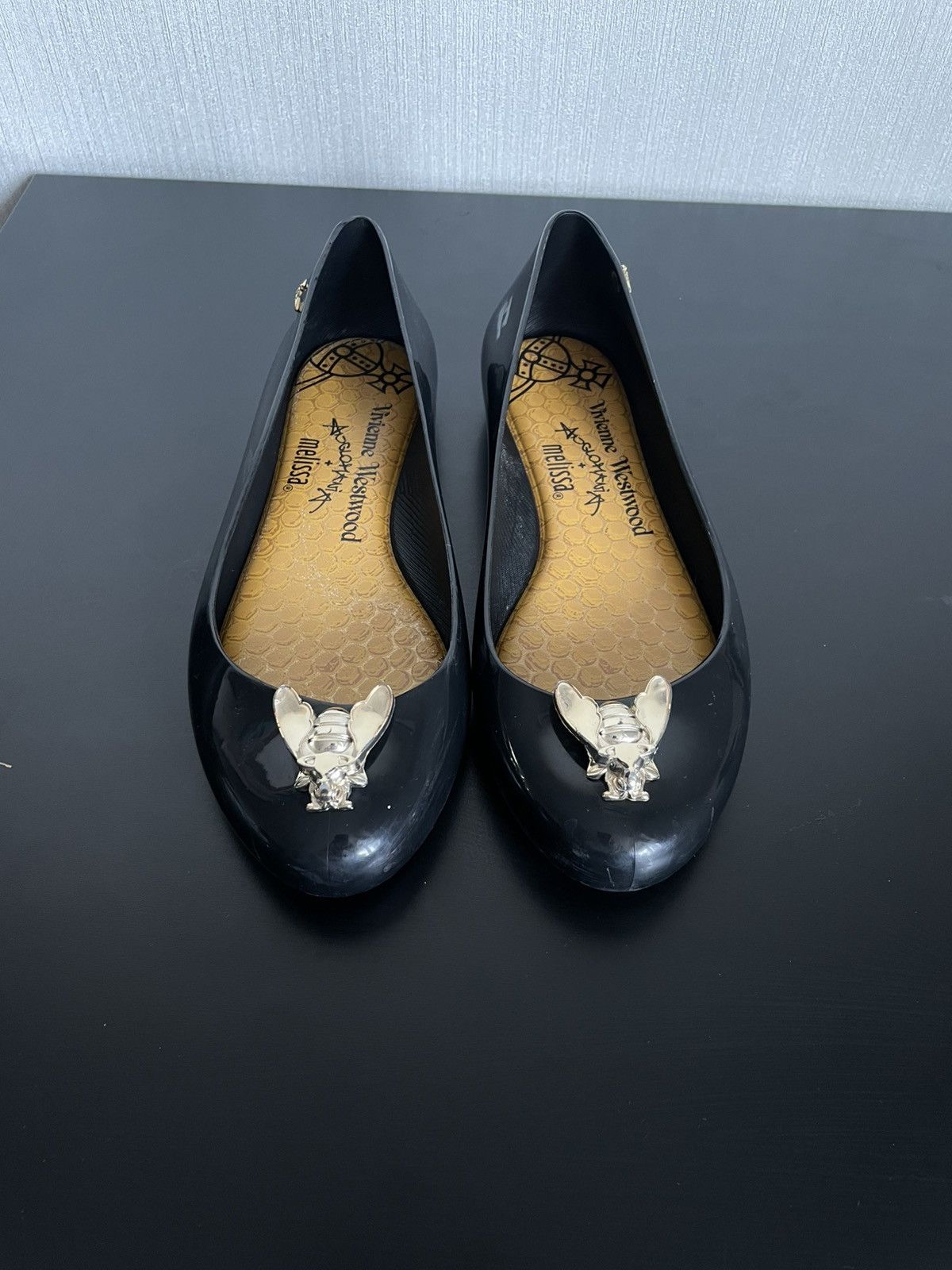 Melissa × Vivienne Westwood Rare Vivienne Westwood Anglomania Melissa Flats Bee 🐝 Y2k Size US 7 / IT 37 - 5 Thumbnail