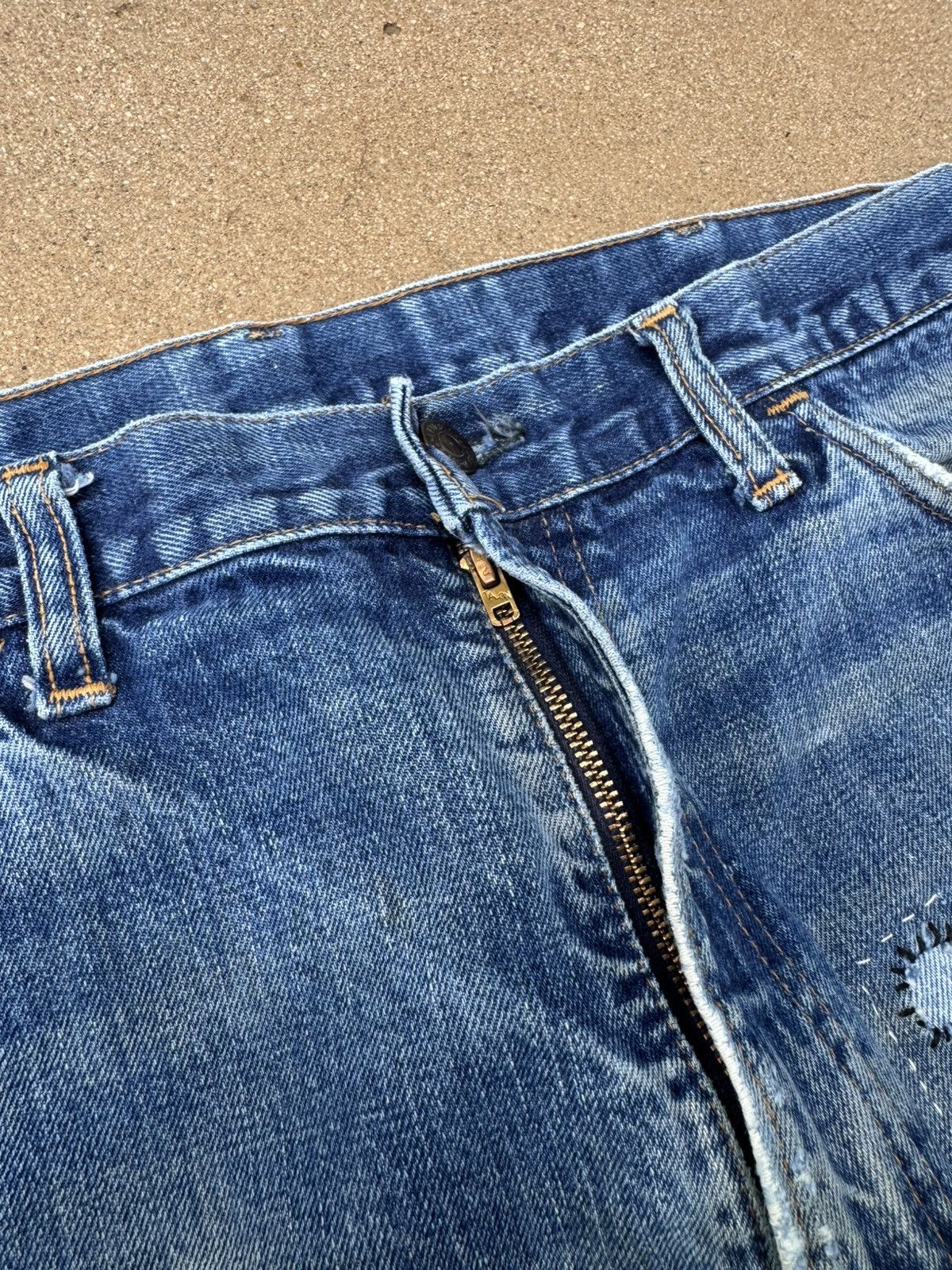 Levi's Vtg 70’s Levi’s 646 Orange Tab Bellbottom Flare Jeans 37x29 Size US 37 - 4 Thumbnail