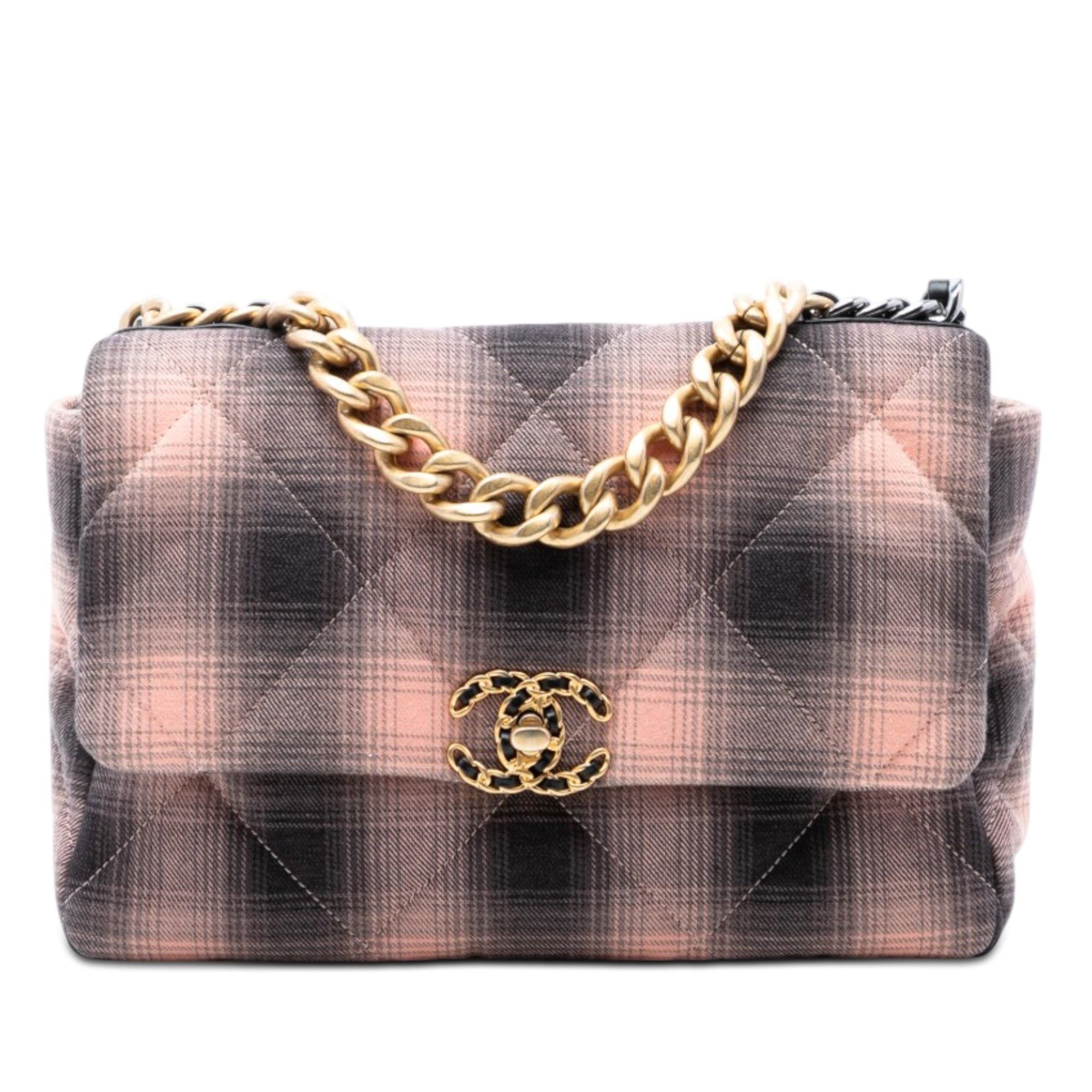 Chanel Large Cotton Check 19 Flap Size ONE SIZE - 1 Thumbnail