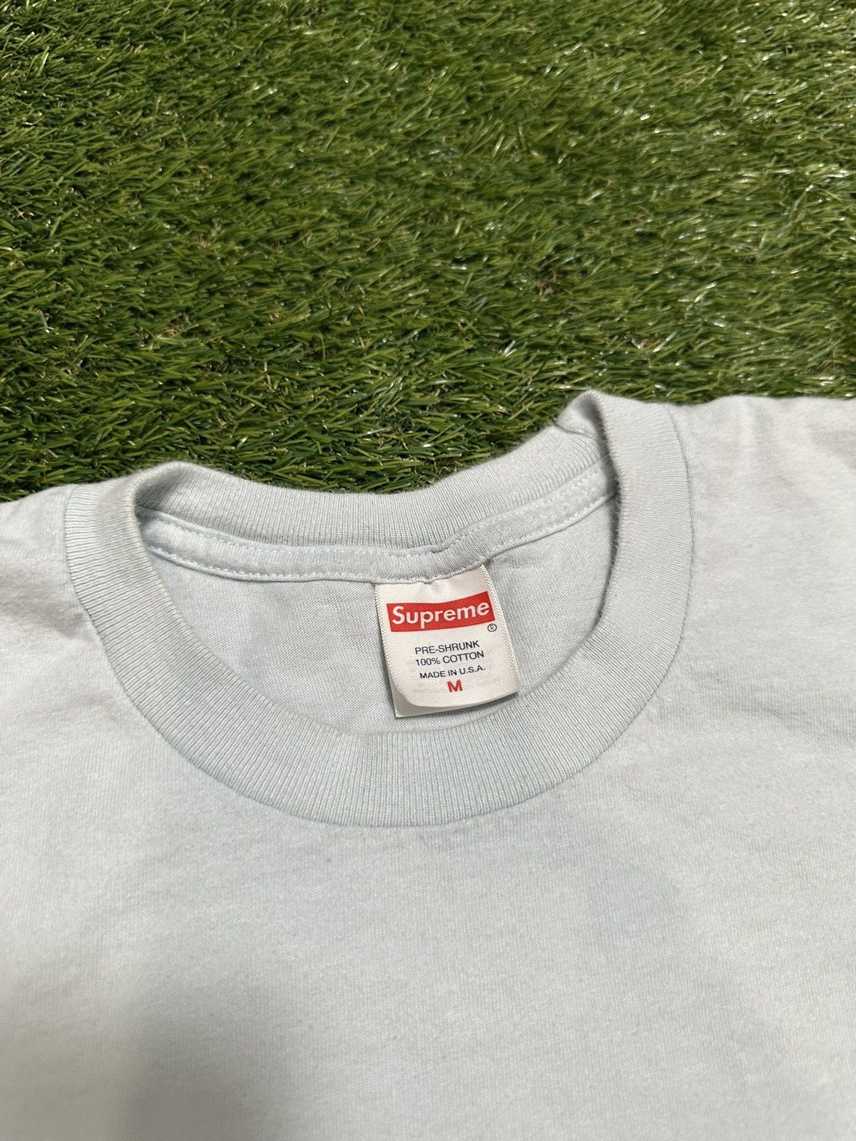 Supreme SS23 Supreme Arabic Logo Tee Ice Blue Size Medium Size US M / EU 48-50 / 2 - 5 Thumbnail