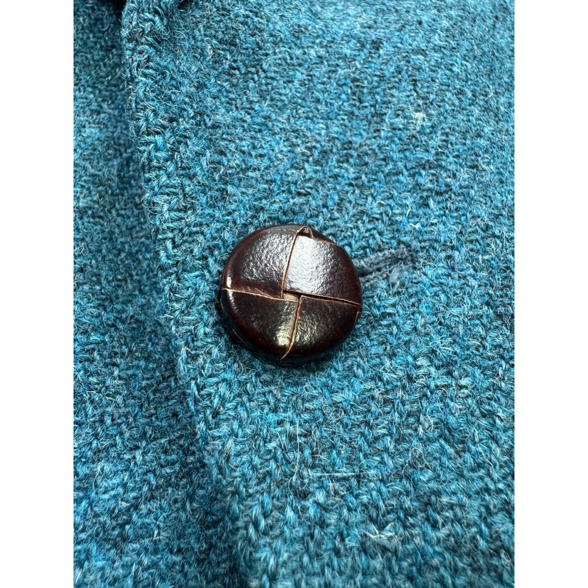 Harris Tweed Harris Tweed For Walbusch Teal Tweed Blazer (Y1244) Size 46R - 3 Thumbnail