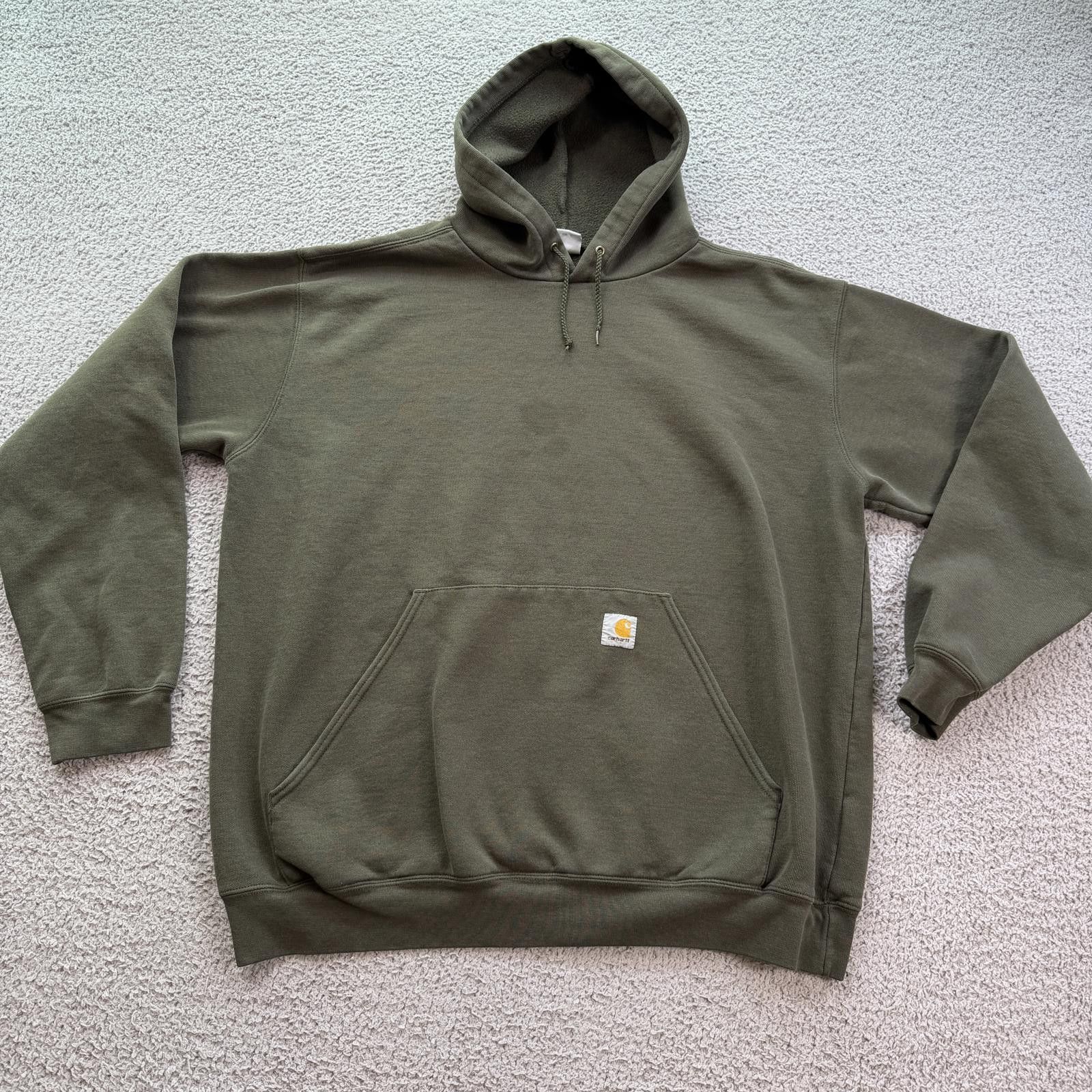 Carhartt Carhartt Olive Green Pullover Hoodie Mens Large Workwear Size US L / EU 52-54 / 3 - 1 Thumbnail