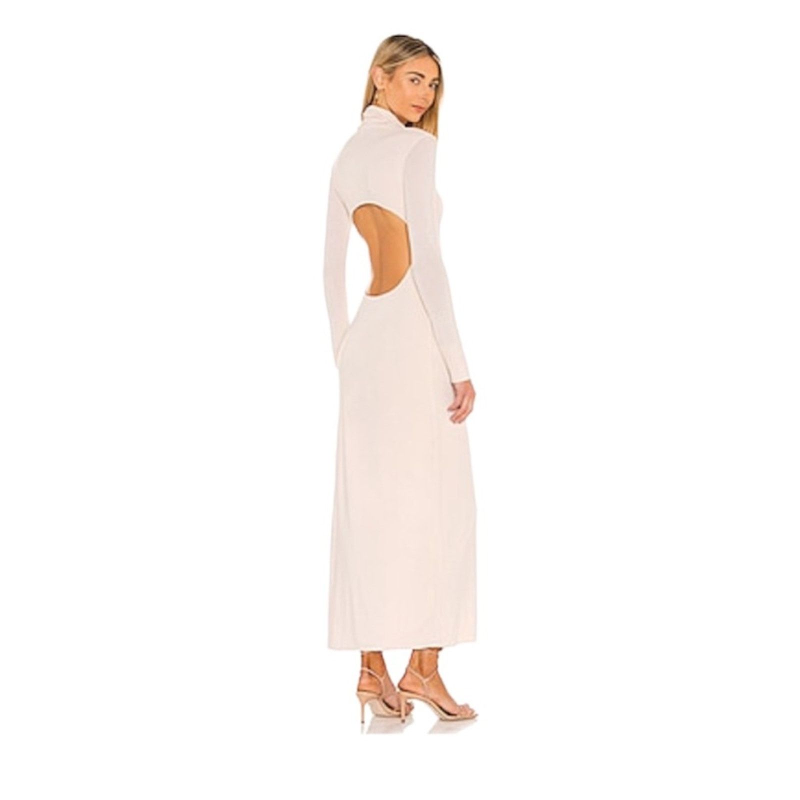 Other Revolve Indah No.7 Turtleneck Maxi Dress Backless Opal SZ.3 Size L / US 10 / IT 46 - 1 Thumbnail
