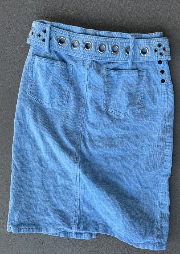 Designer R4R Baby Blue Pencil Skirt Size 7 Size 30" / US 8 / IT 44 - 5 Thumbnail