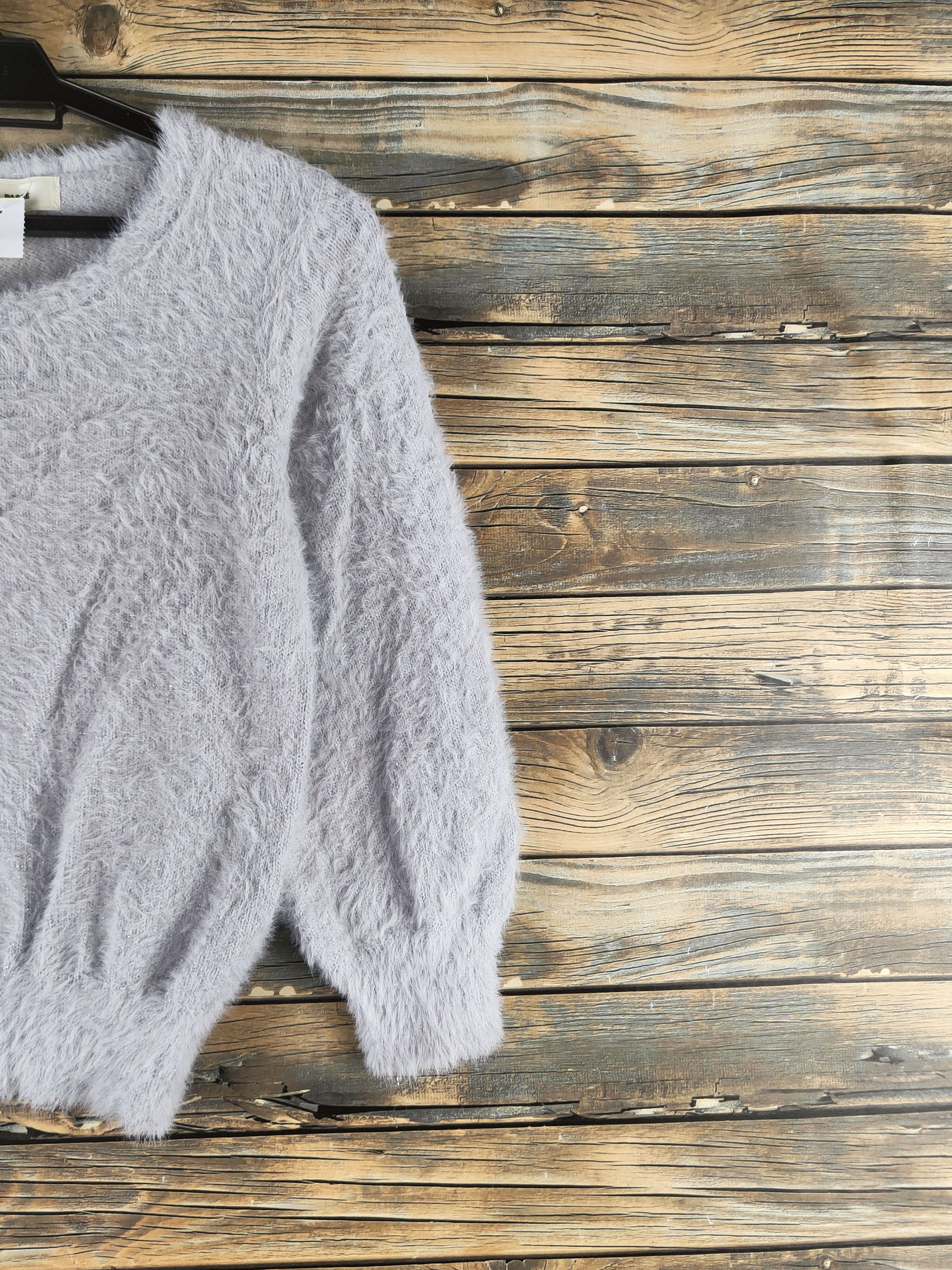 Japanese Brand DL Laisse Passe Gray Fur Mohair Knitwear #46-981 Size XS / US 0-2 / IT 36-38 - 5 Thumbnail