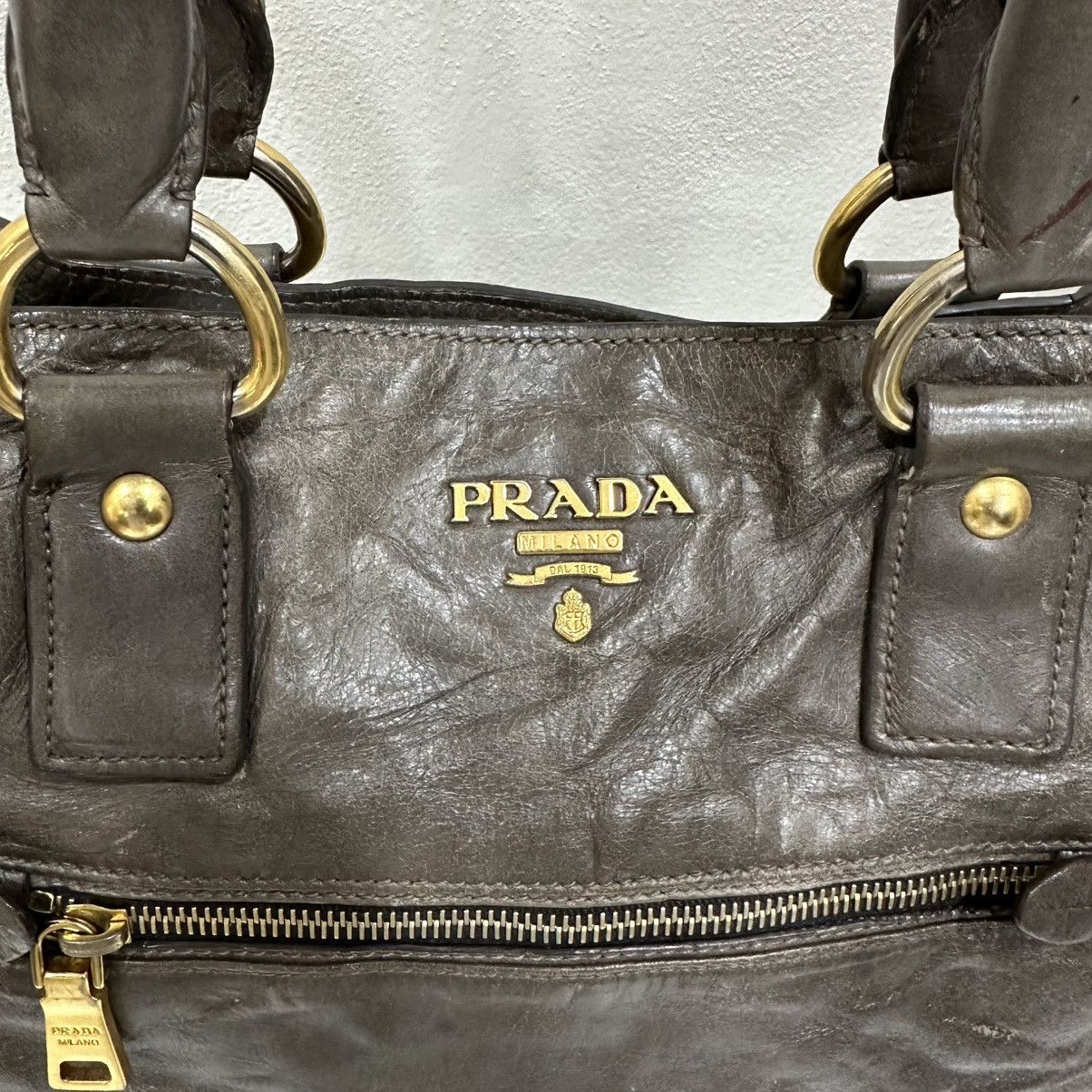 Prada PRADA LUCIDA VITELLO SHINE LETAHER TWO WAY TOTE BAG Size ONE SIZE - 8 Thumbnail