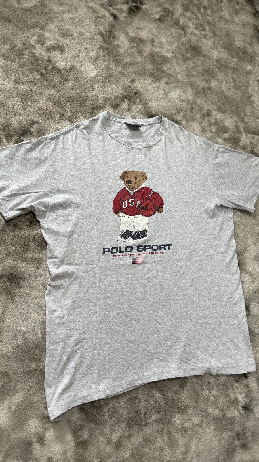 Polo Ralph Lauren × Vintage Vintage and Rare Polo Ralph Lauren Bear USA Tshirt Size US M / EU 48-50 / 2 - 3 Thumbnail